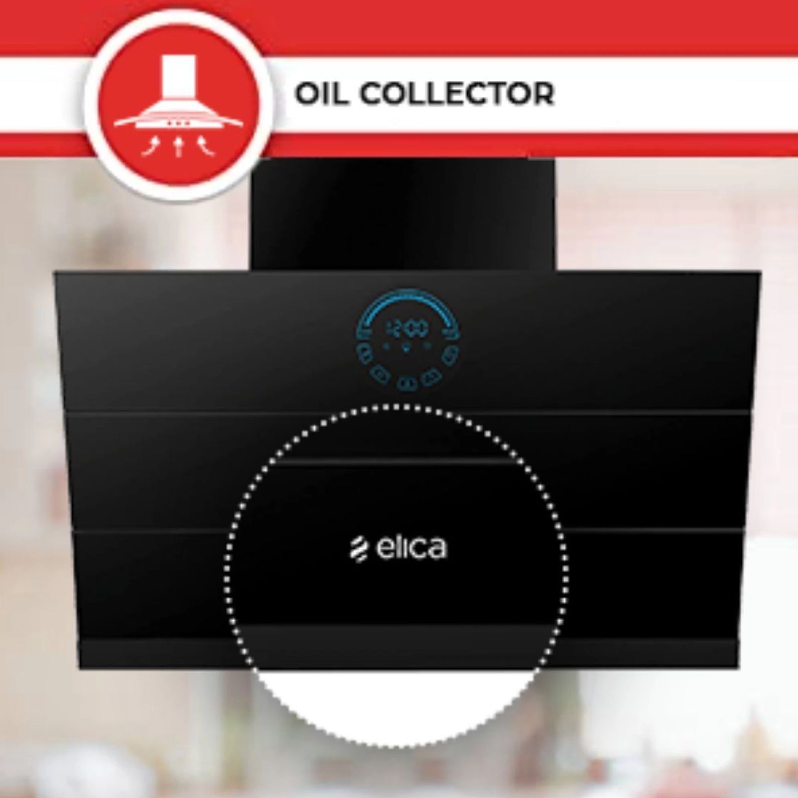 elica EFL S 108 HAC LTW VMS 60 60cm 1350m³/hr Ducted Auto Clean Wall Mounted Chimney with Palm Sensor (Matte Black)_9