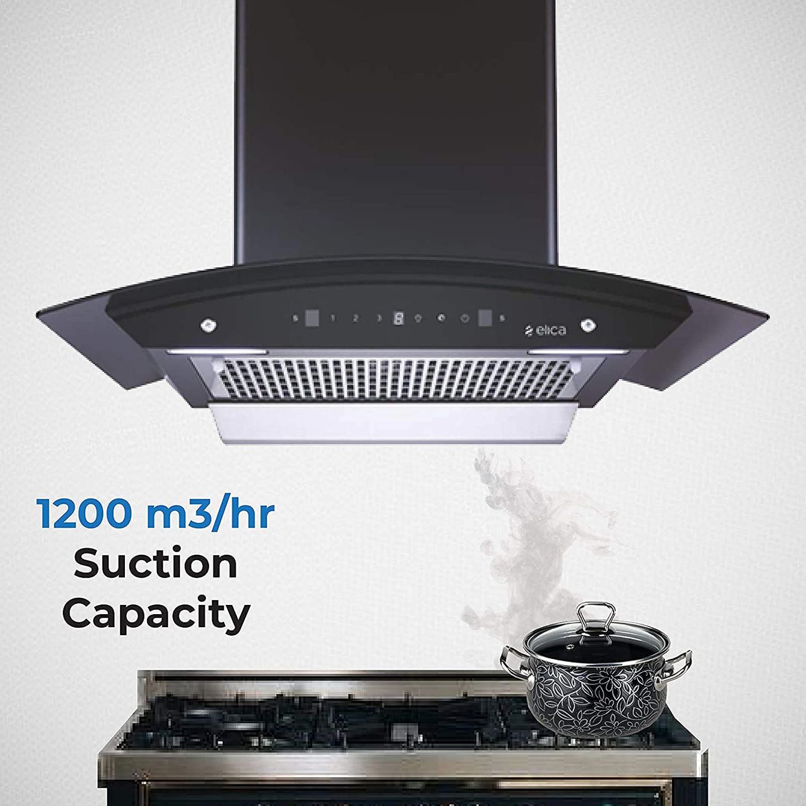elica WDFL 606 HAC LTW MS NERO 60cm 1200m3/hr Ducted Auto Clean Wall Mounted Chimney with Motion Sensor Control (Black)_12