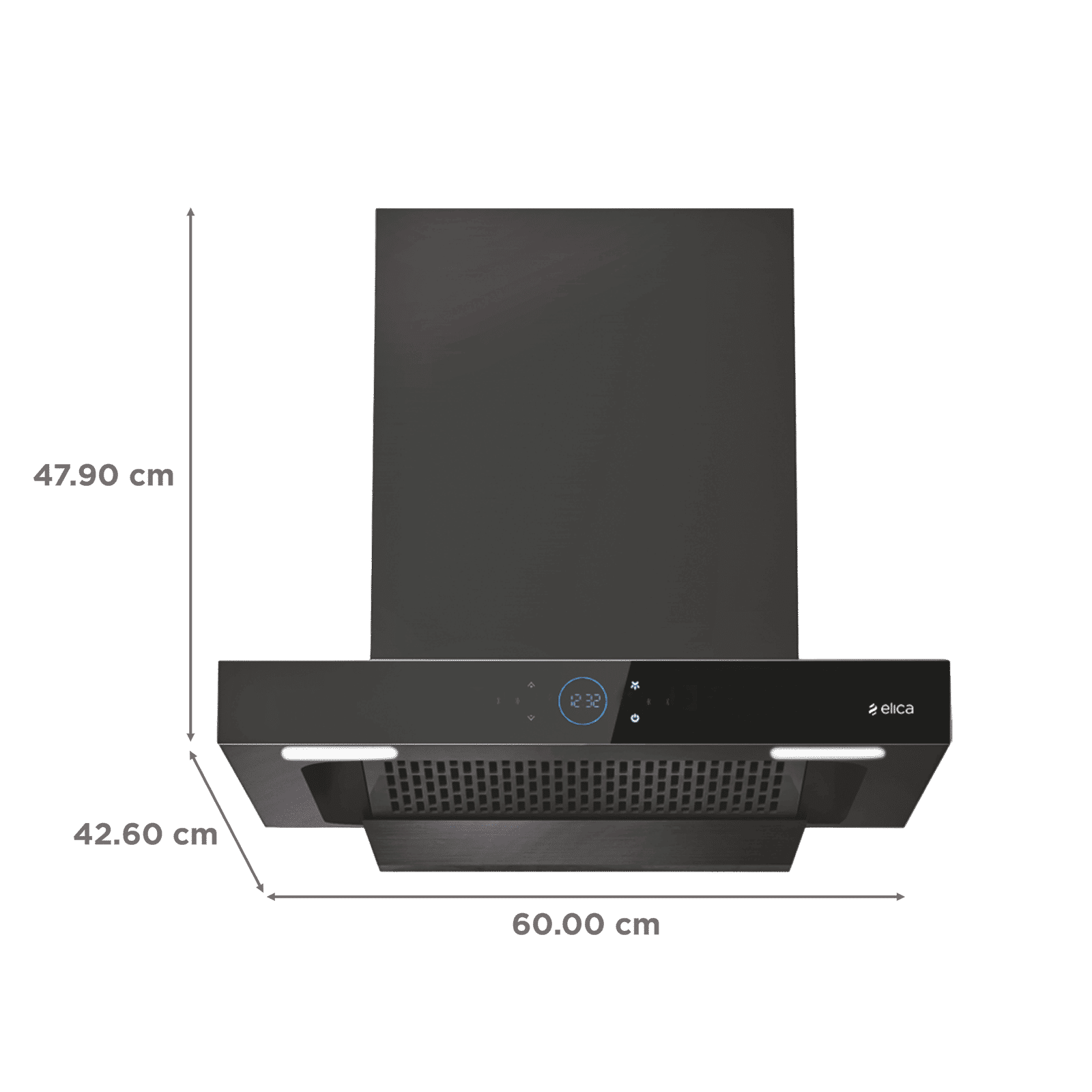 elica ISMART SPOT FL HAC 60 LTW NERO 60cm 2300m³/hr Ducted Auto Clean Wall Mounted Chimney with Motion Sensor Control (Black)_2