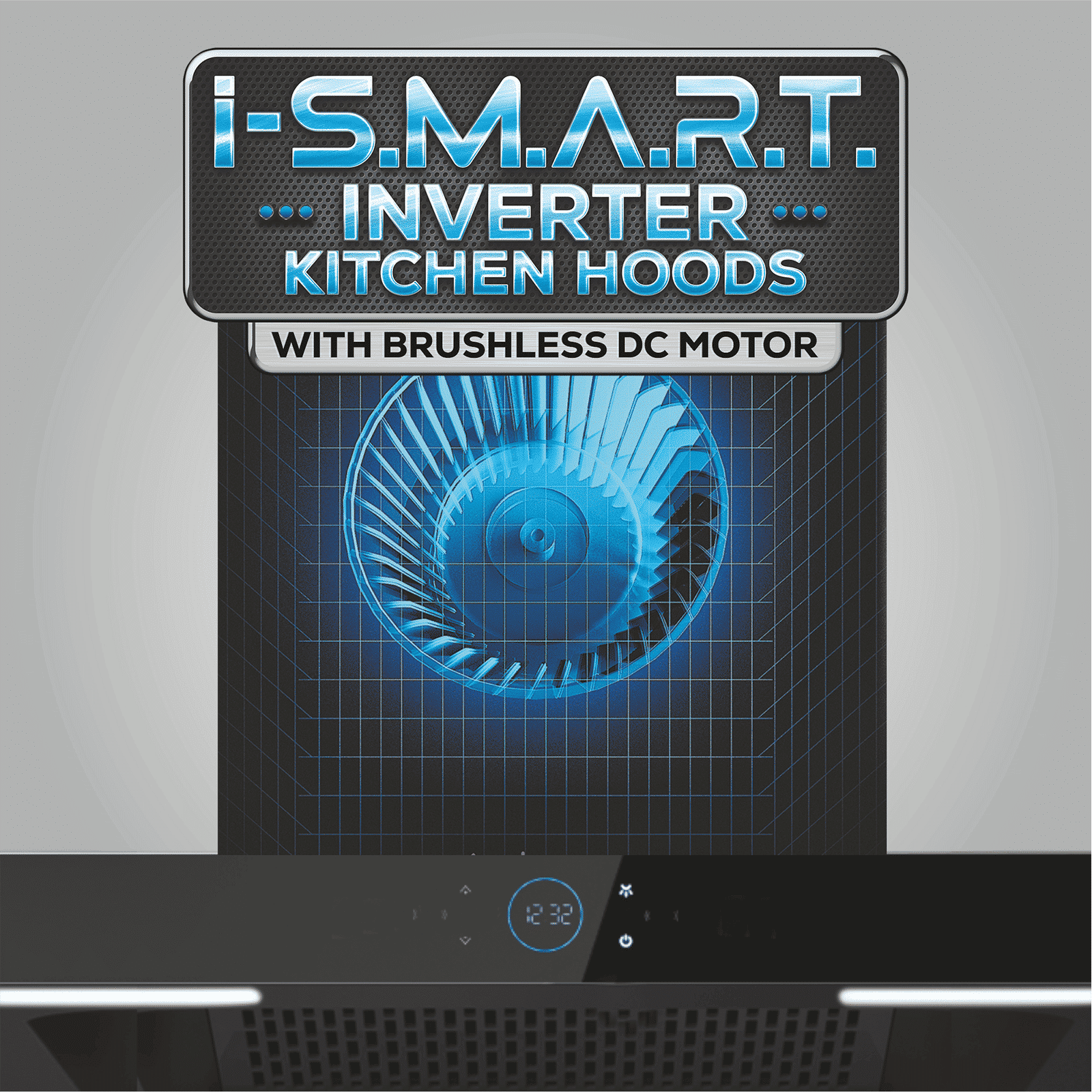 elica ISMART SPOT FL HAC 75 LTW NERO 75cm 2300m3/hr Ducted Wall Mounted Chimney with Brushless DC Motor (Black)_4