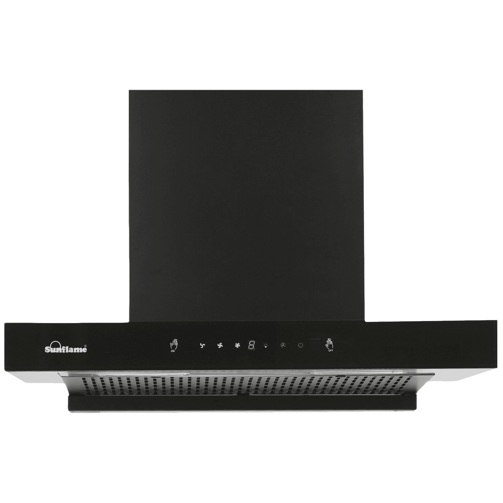 Sunflame CH.Cupo DX 60cm 1250m³/hr Ductless Auto Clean Wall Mounted Chimney with Washable Filter (Black)_1