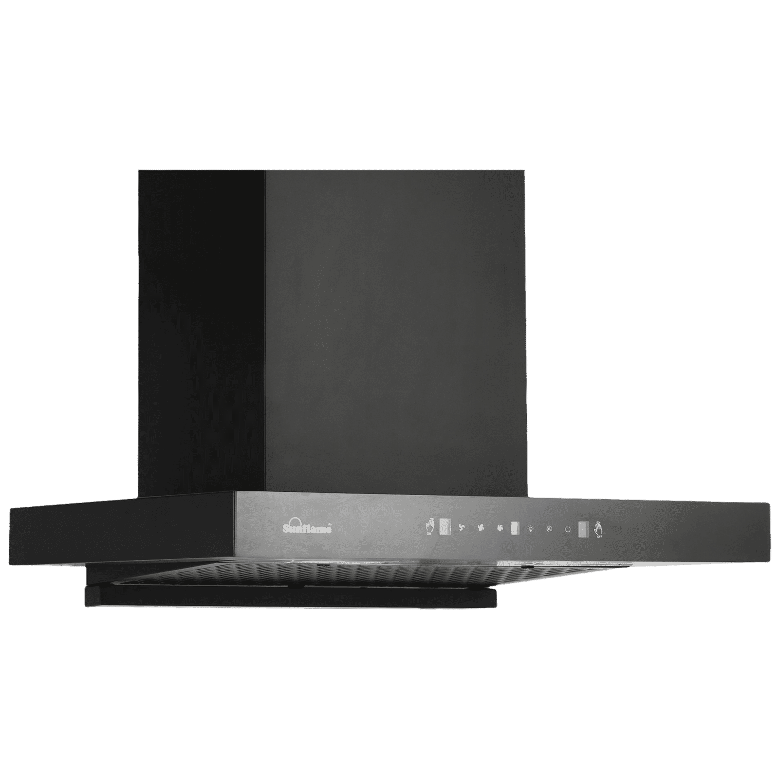 Sunflame CH.Cupo DX 60cm 1250m³/hr Ductless Auto Clean Wall Mounted Chimney with Washable Filter (Black)_5