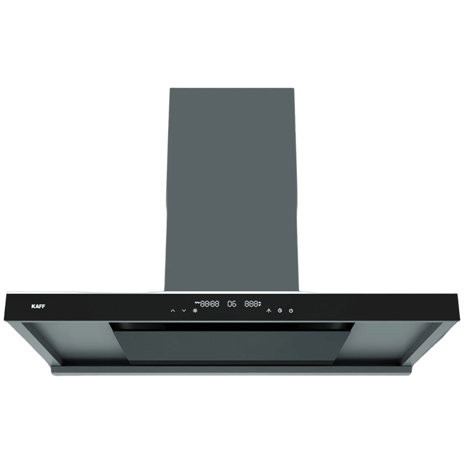 KAFF MISSONI 90 90cm 1280m³/hr Ducted Auto Clean Wall Mounted Chimney with Parametric Suction Technology (Black)_1