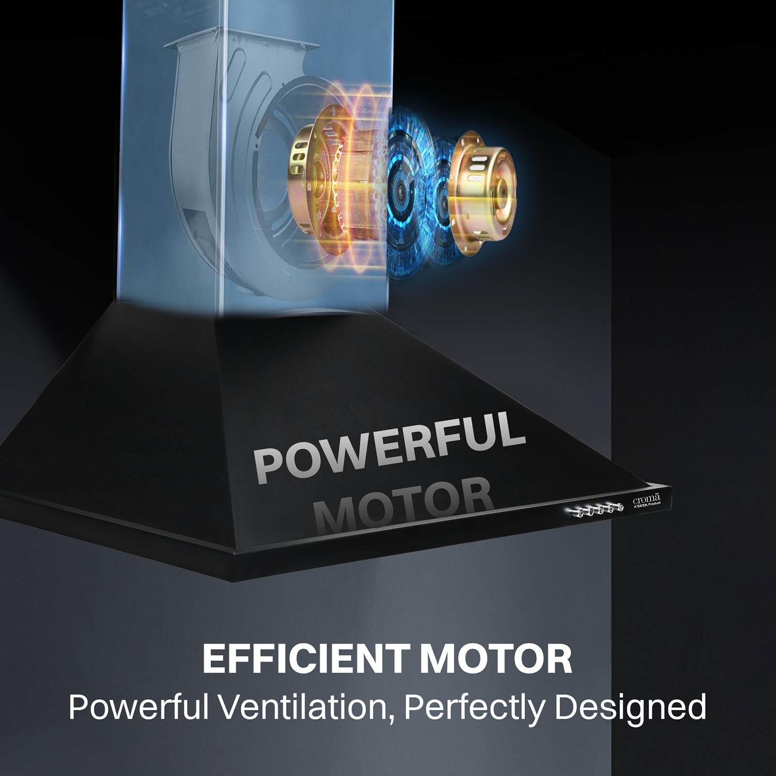 Croma AG1108 60cm 900m3/hr Ducted Wall Mounted Chimney with Push Button Control (Black) Croma AG1108 60cm 900m3/hr Ducted Wall Mounted Chimney with Push Button Control (Black)_9