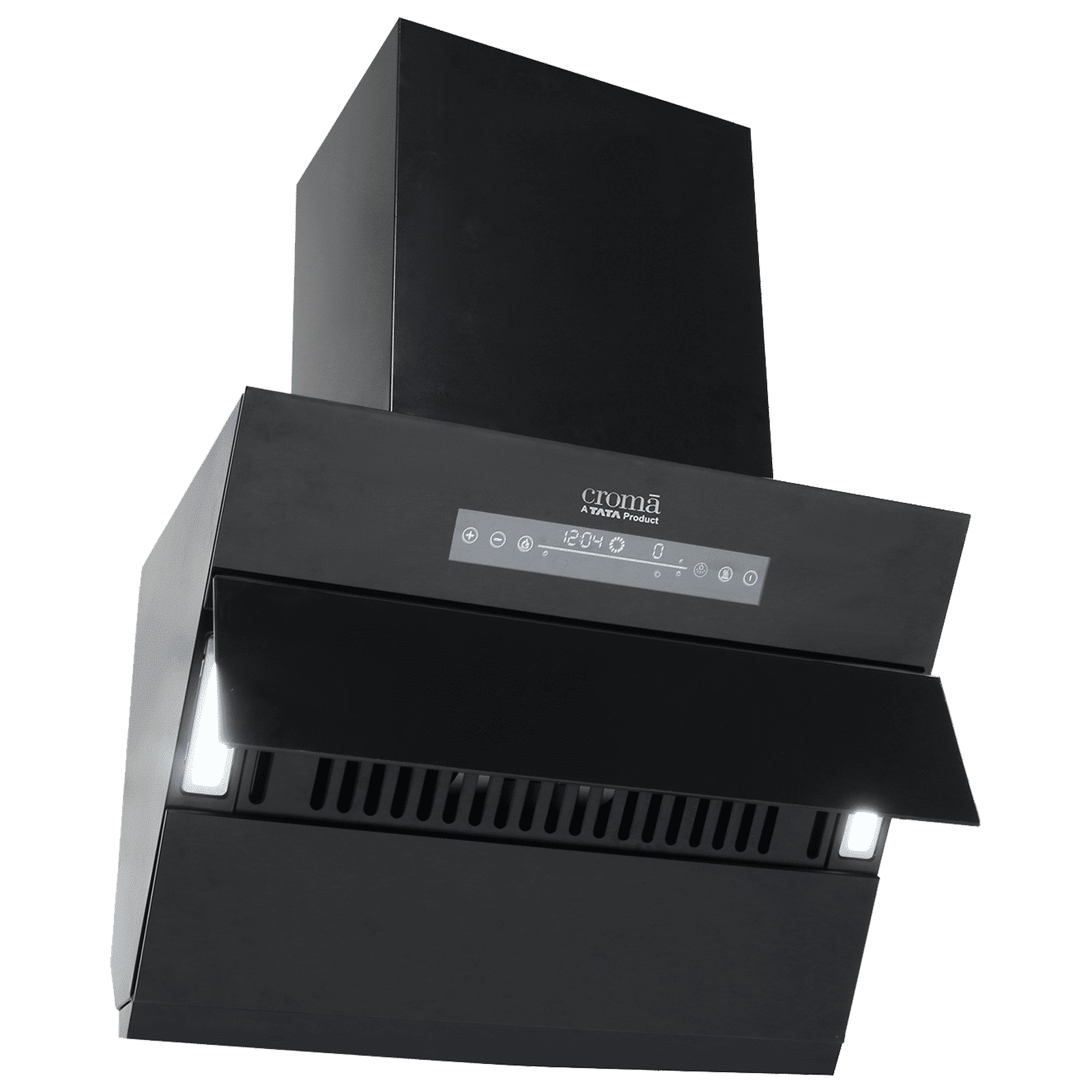 Croma AG1114 90cm 1400m3/hr Ducted Auto Clean Wall Mounted Chimney with Motion Sensor Control (Black)_1