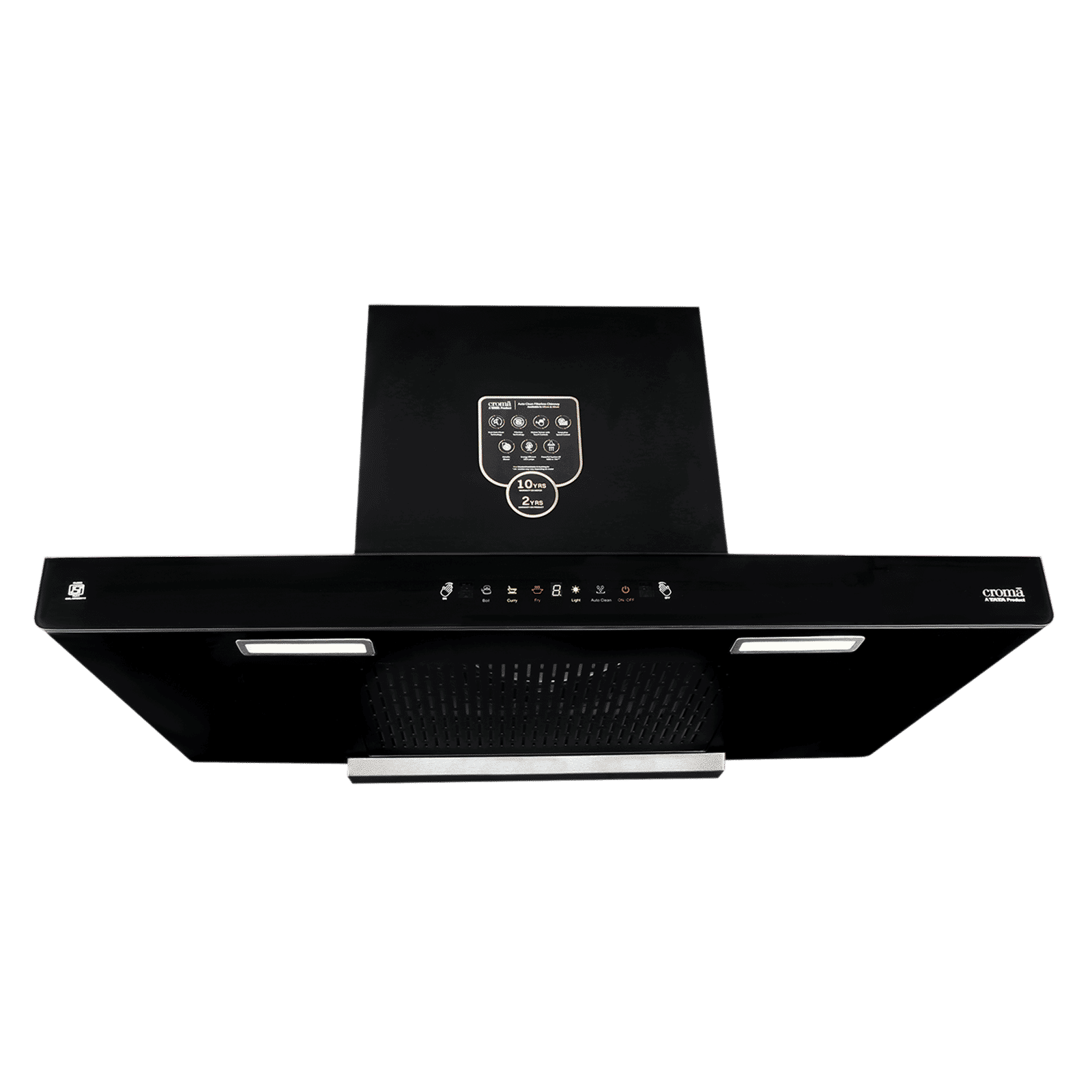 Croma AG1112 90cm 1500m³/hr Auto Clean Wall Mounted Chimney with Touch Control (Black)_3