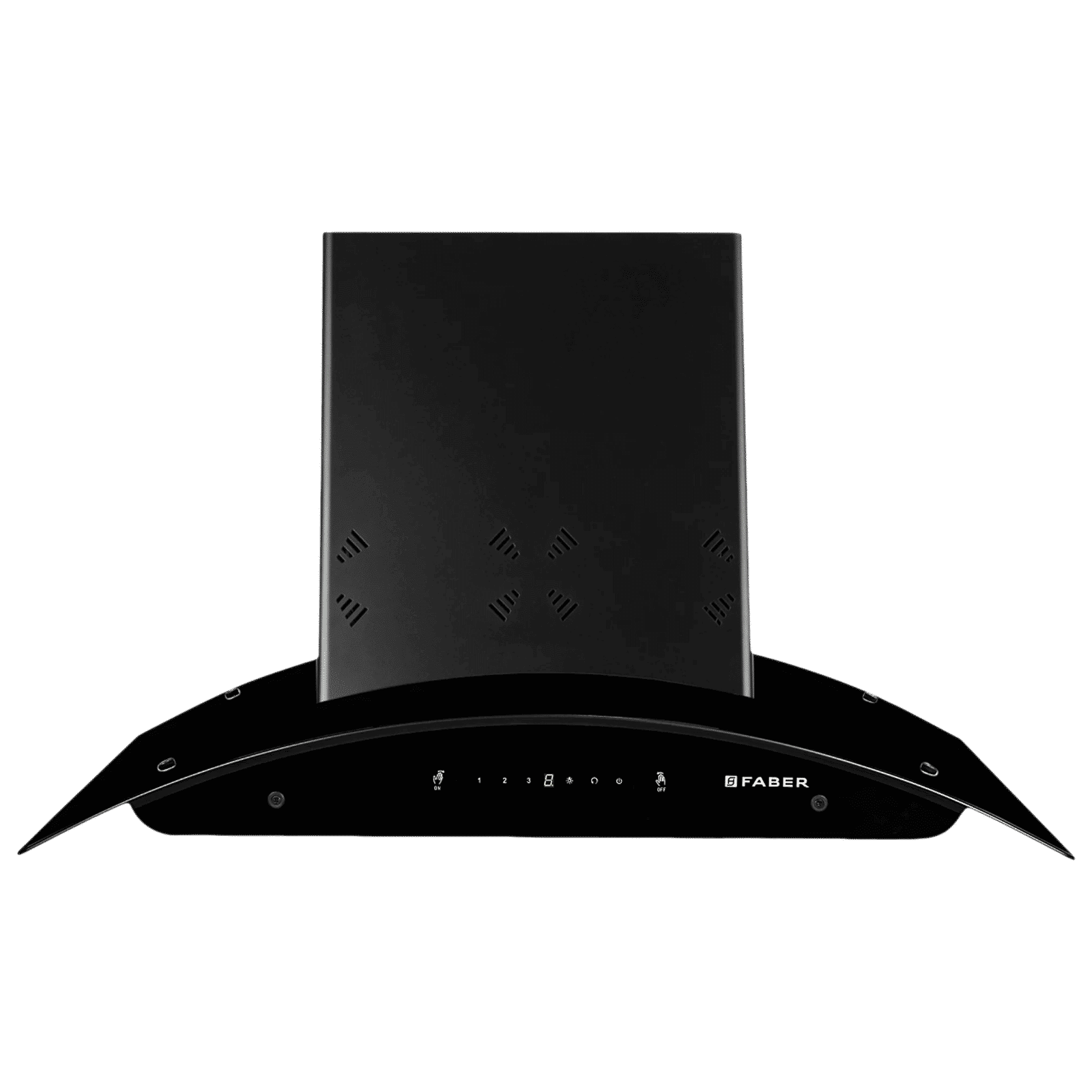 FABER ELLORA 3D IN HC SC BF BK 75 75cm 1400m³/hr Ducted Auto Clean Wall Mounted Chimney with Odor Sensing Technology (Black)_1