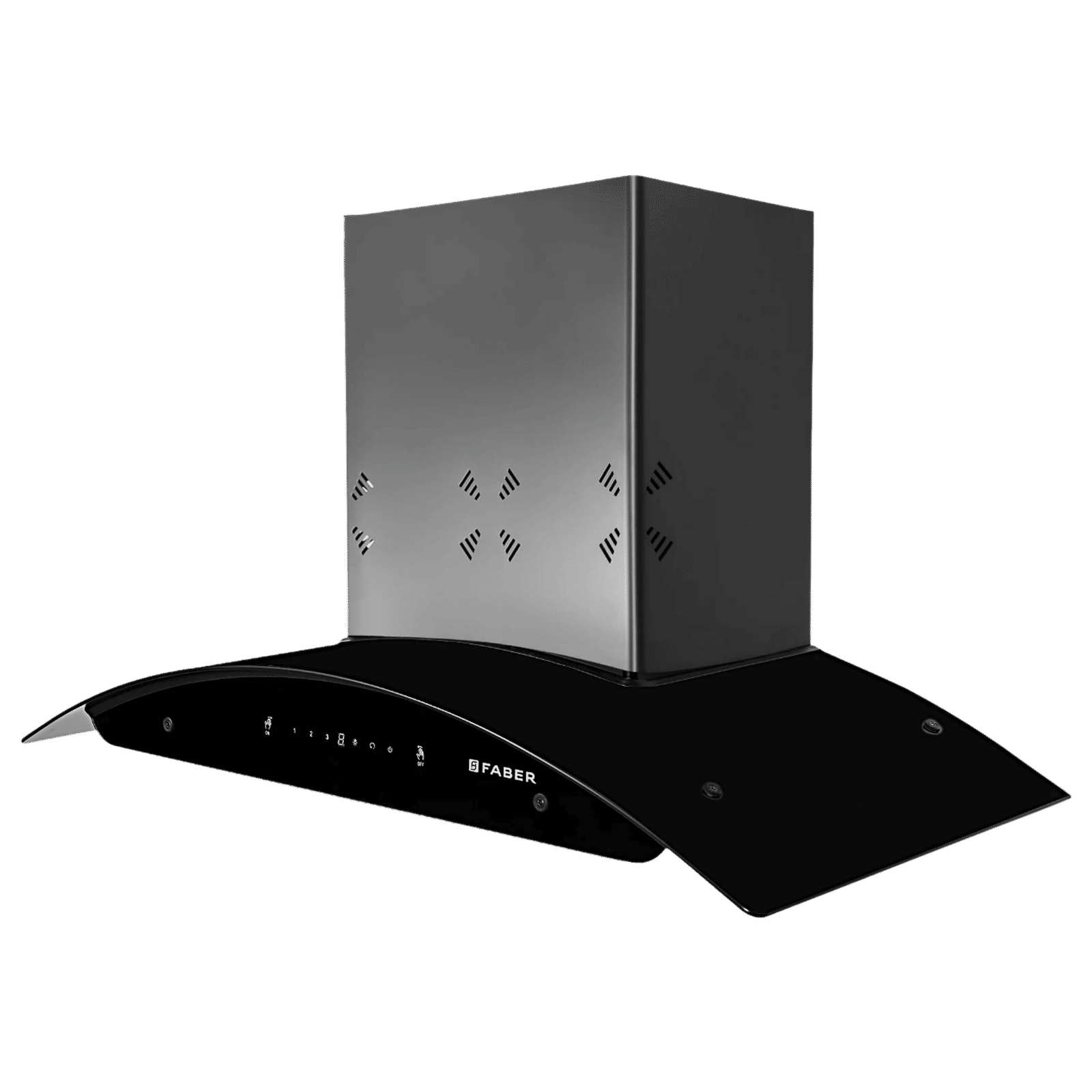 FABER ELLORA 3D IN HC SC BF BK 75 75cm 1400m³/hr Ducted Auto Clean Wall Mounted Chimney with Odor Sensing Technology (Black)_7