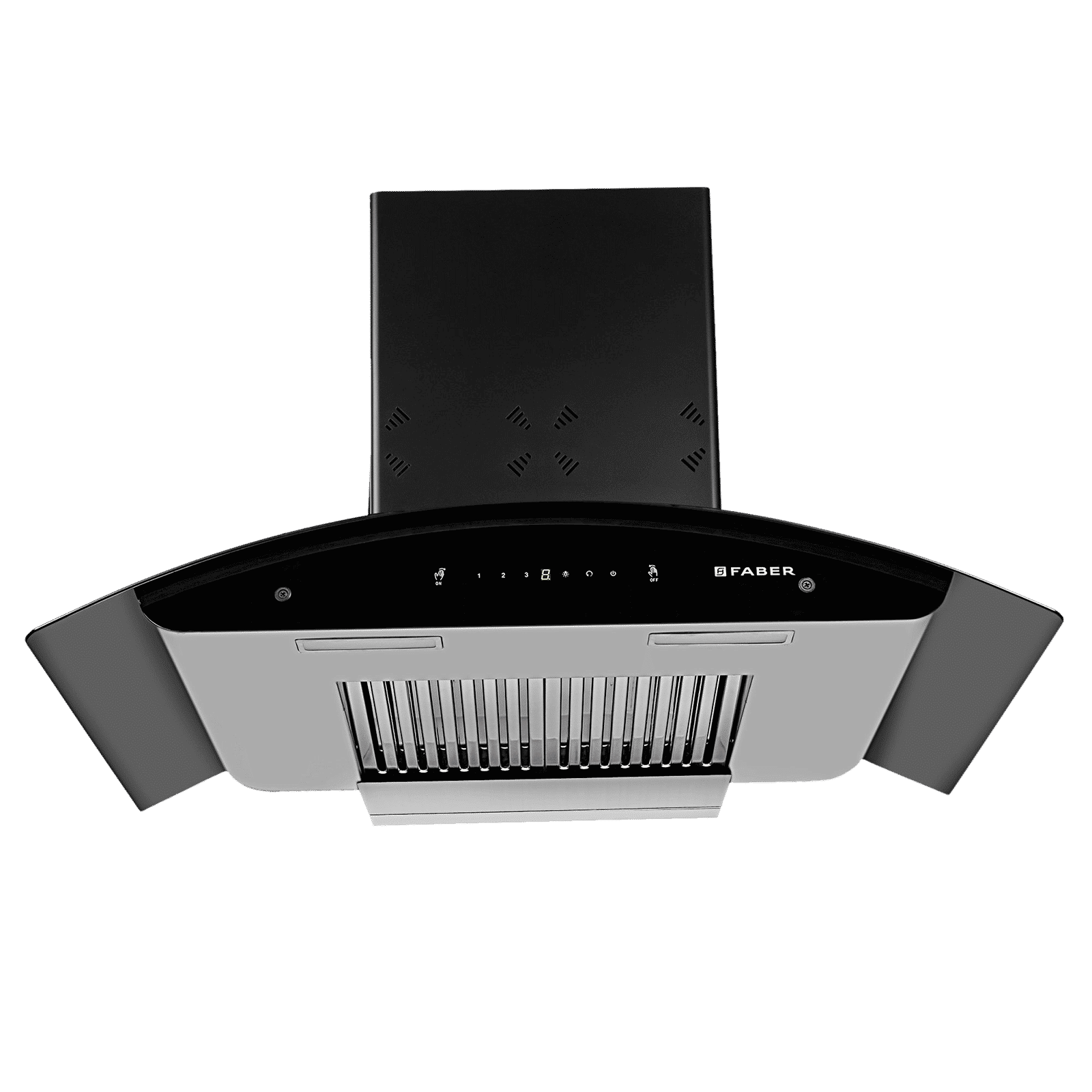 FABER ELLORA 3D IN HC SC BF BK 75 75cm 1400m³/hr Ducted Auto Clean Wall Mounted Chimney with Odor Sensing Technology (Black)_8
