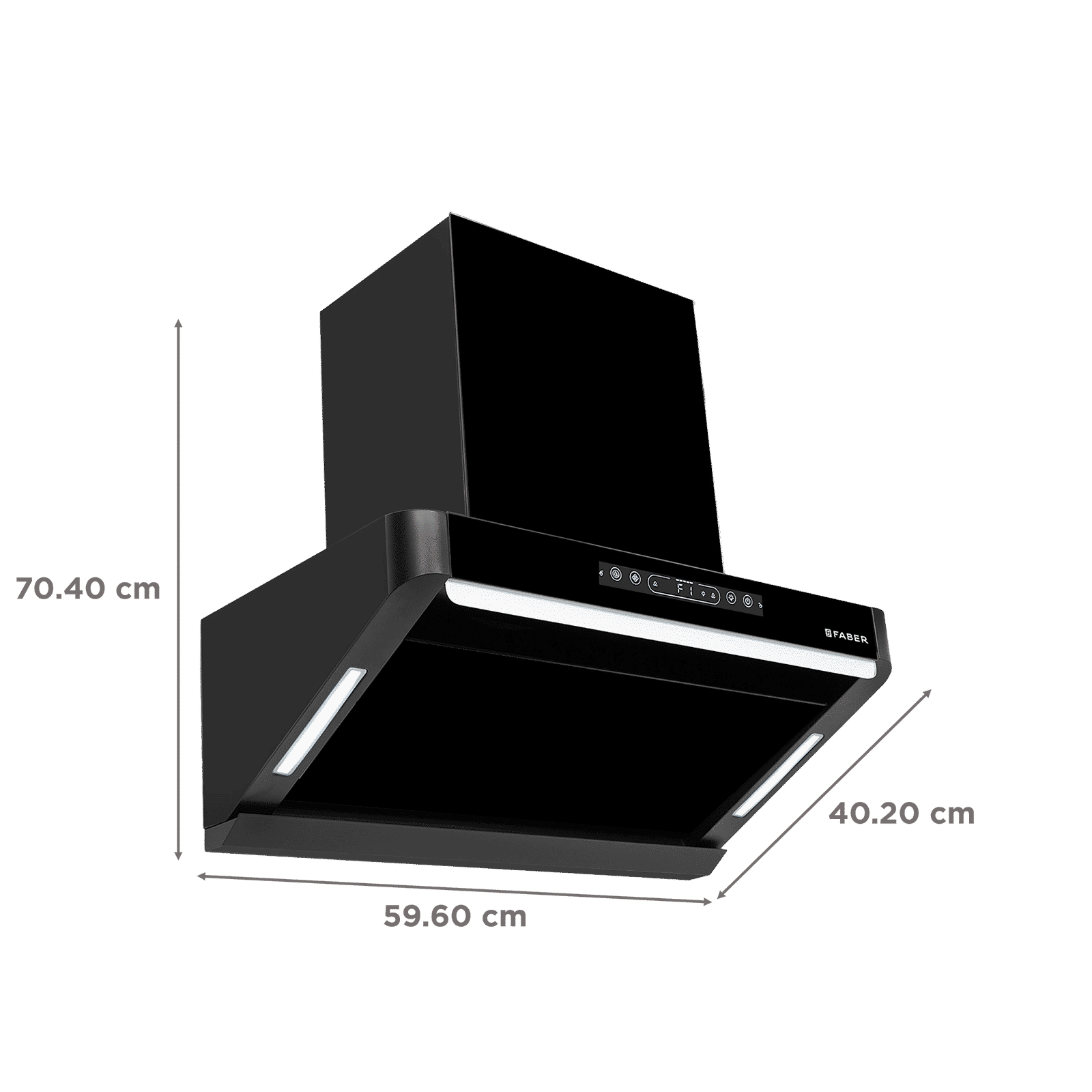 FABER PINNACLE FL HC BK 60 60cm 1500m³/hr Ductless Auto Clean Wall Mounted Chimney with Touch and Gesture Control (Black)_2
