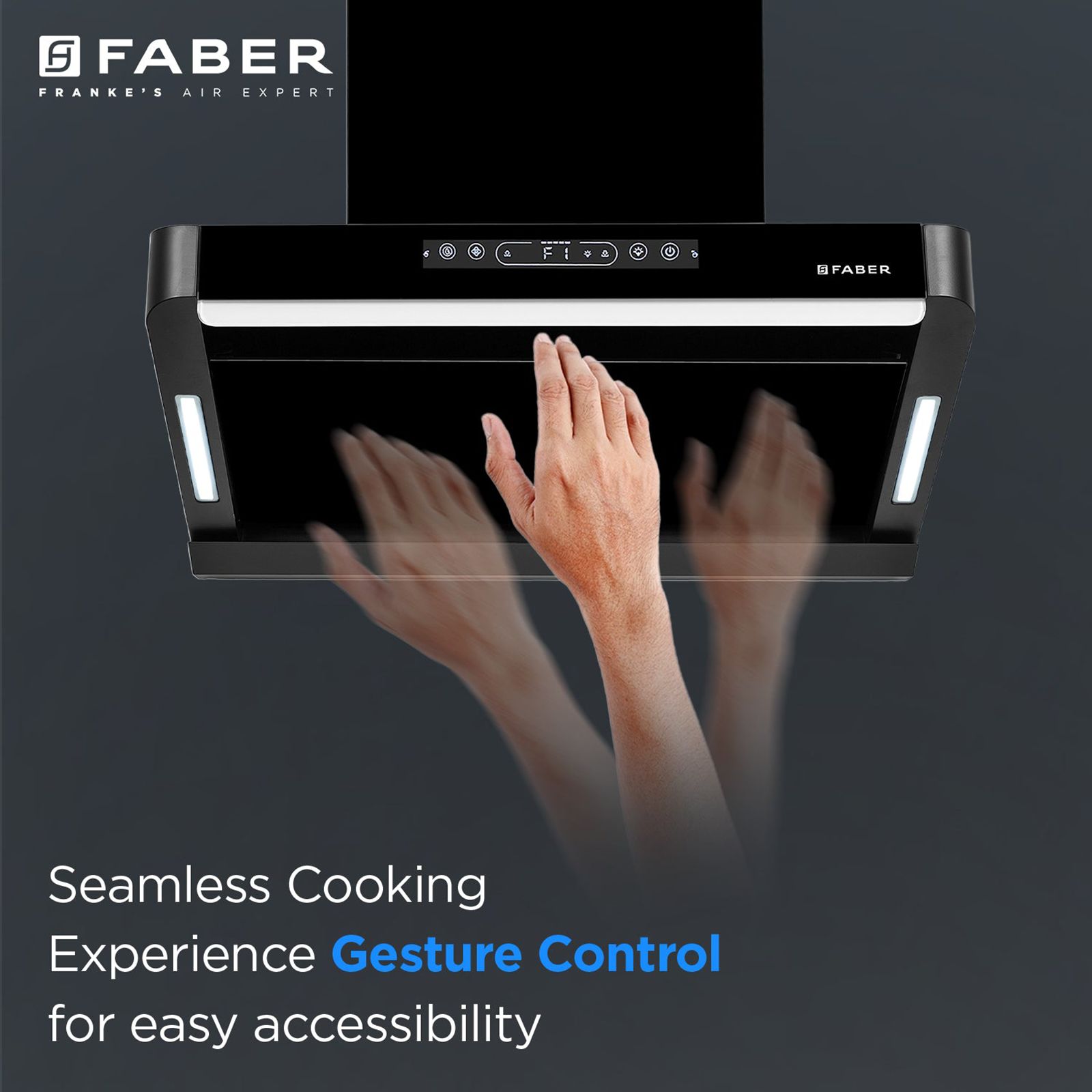 FABER PINNACLE FL HC BK 75 75cm 1500m³/hr Ductless Auto Clean Wall Mounted Chimney with Touch and Gesture Control (Black)_12