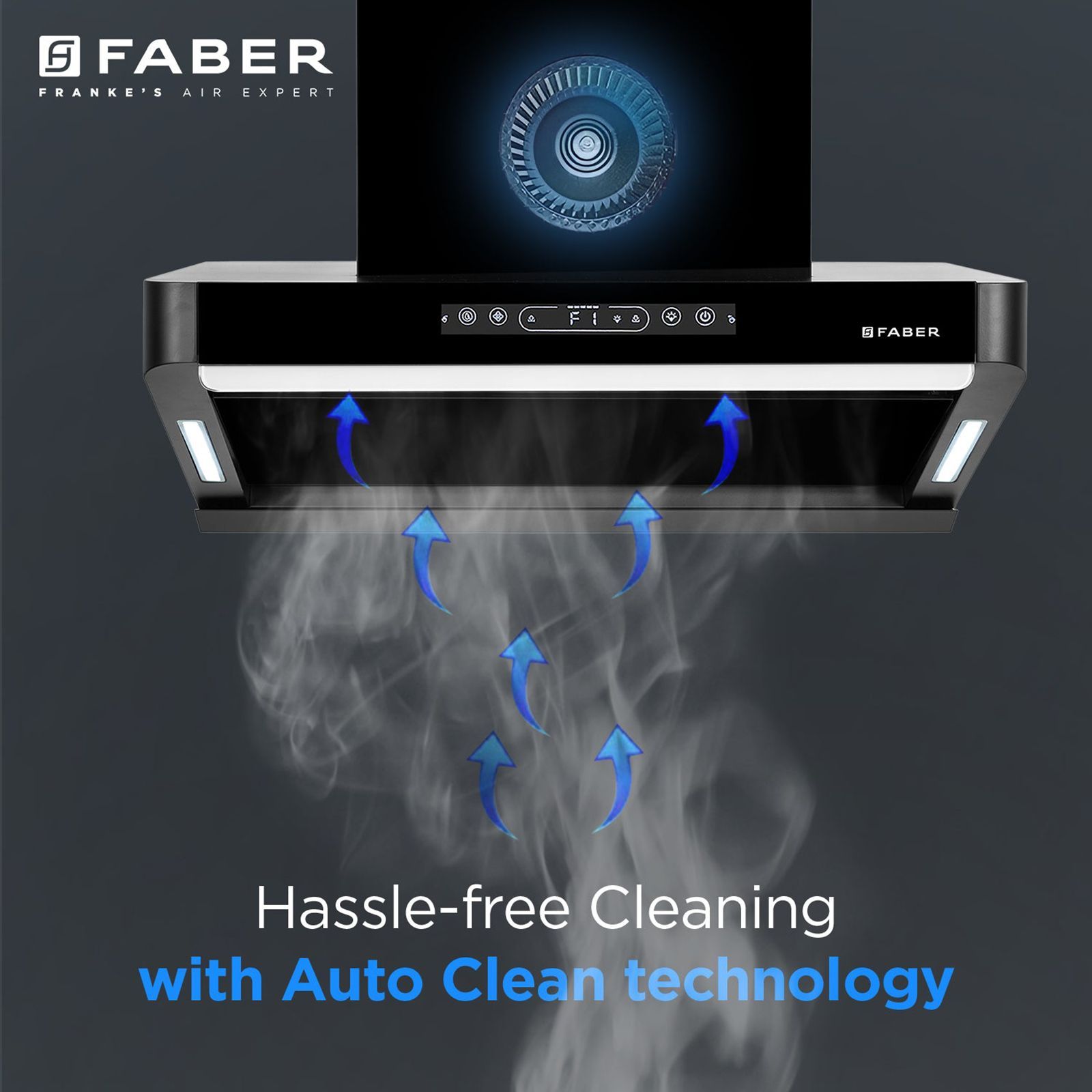 FABER PINNACLE FL HC BK 75 75cm 1500m³/hr Ductless Auto Clean Wall Mounted Chimney with Touch and Gesture Control (Black)_13