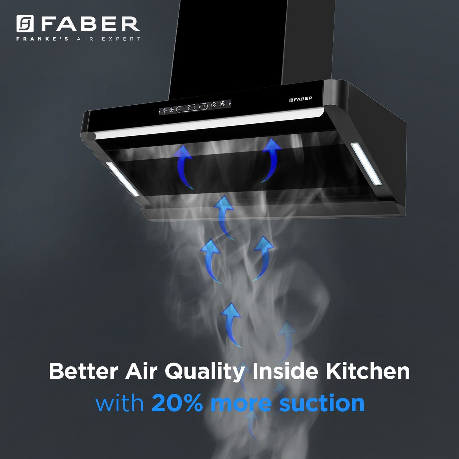 FABER PINNACLE FL HC BK 90 90cm 1500m³/hr Ductless Auto Clean Wall Mounted Chimney with Touch and Gesture Control (Black)_11