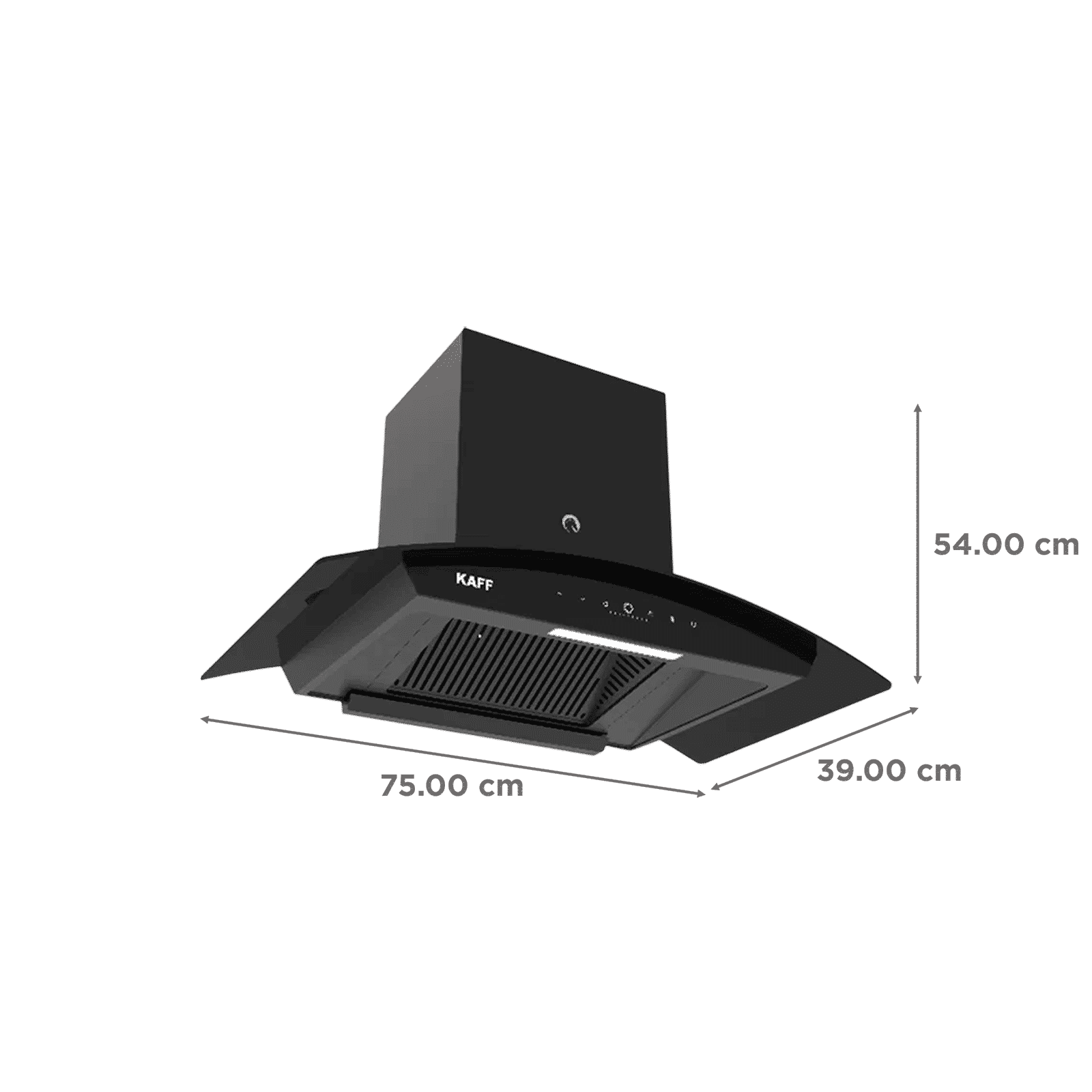 KAFF VASCO DC 75cm 1480m3/hr Ductless Auto Clean Wall Mounted Chimney with Gesture Control (Black) _2