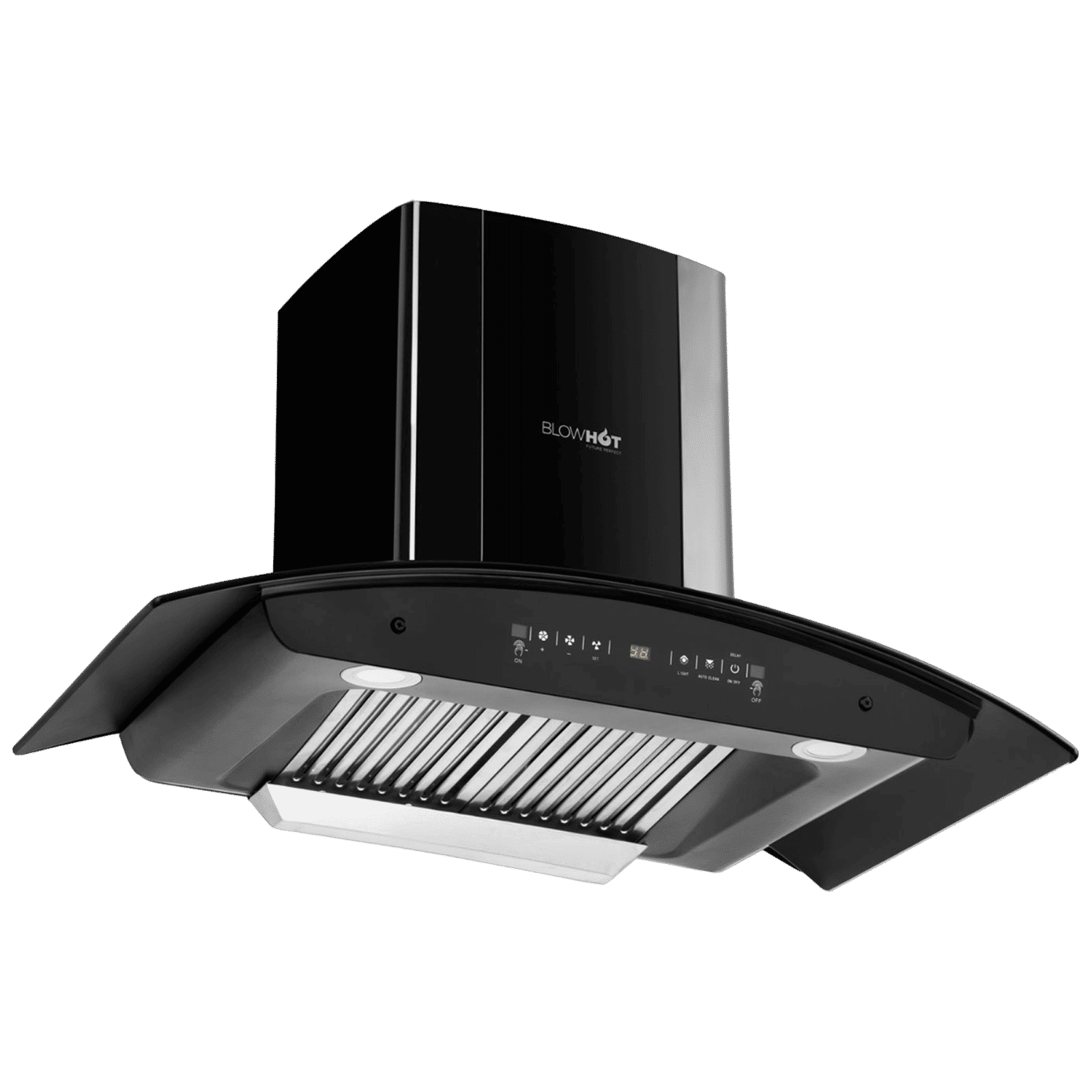 BLOWHOT ERICA TAC MS PLUS 90cm 1450m³/hr Ductless Auto Clean Wall Mounted Chimney with Motion Sensor (Black)_5