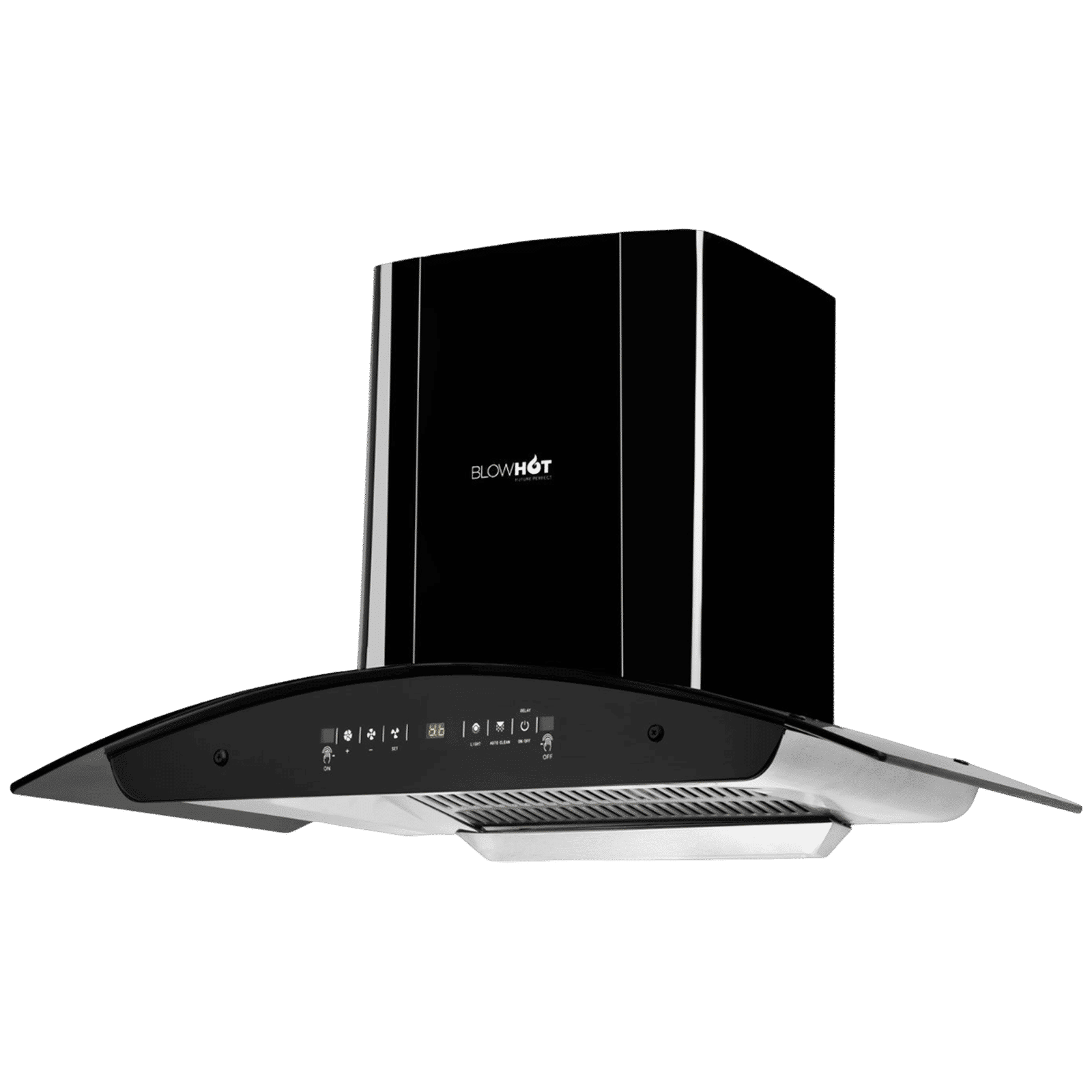 BLOWHOT ERICA TAC MS PLUS 90cm 1450m³/hr Ductless Auto Clean Wall Mounted Chimney with Motion Sensor (Black)_6