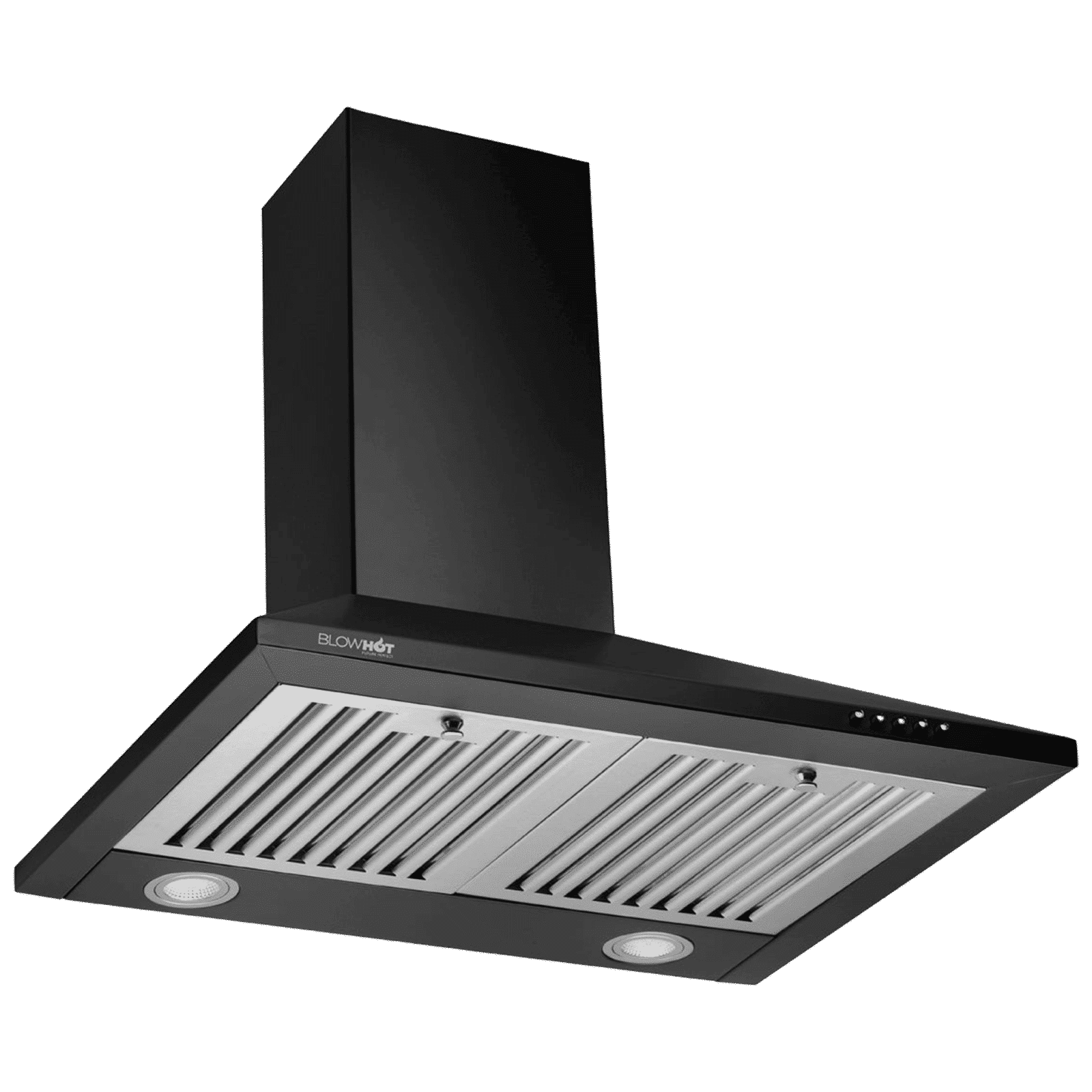BLOWHOT Ariel BPC 60cm 850 m3/hr Ductless Wall Mounted Chimney with Dual LED Lights (Black)_5