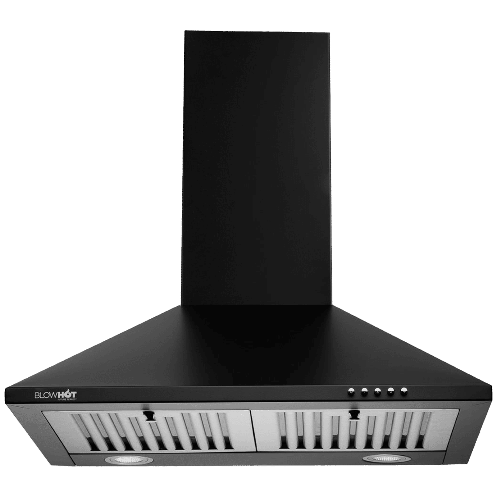 BLOWHOT Ariel BPC 60cm 850 m3/hr Ductless Wall Mounted Chimney with Dual LED Lights (Black)_1