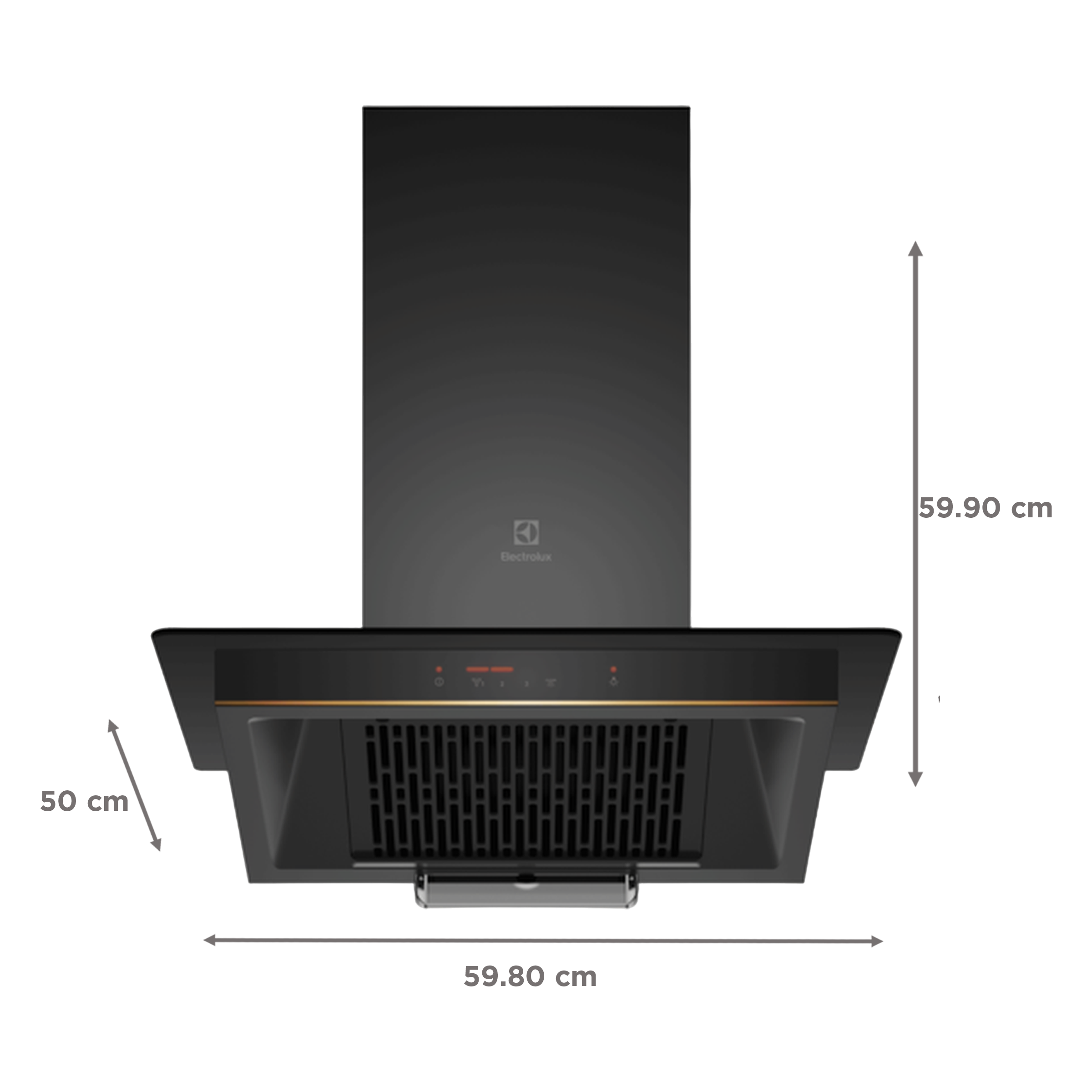 Electrolux UltimateTaste 500 60cm 1300m³/hr Ducted Auto Clean Wall Mounted Chimney with Auto Thermal Safety Switch (Black)_2