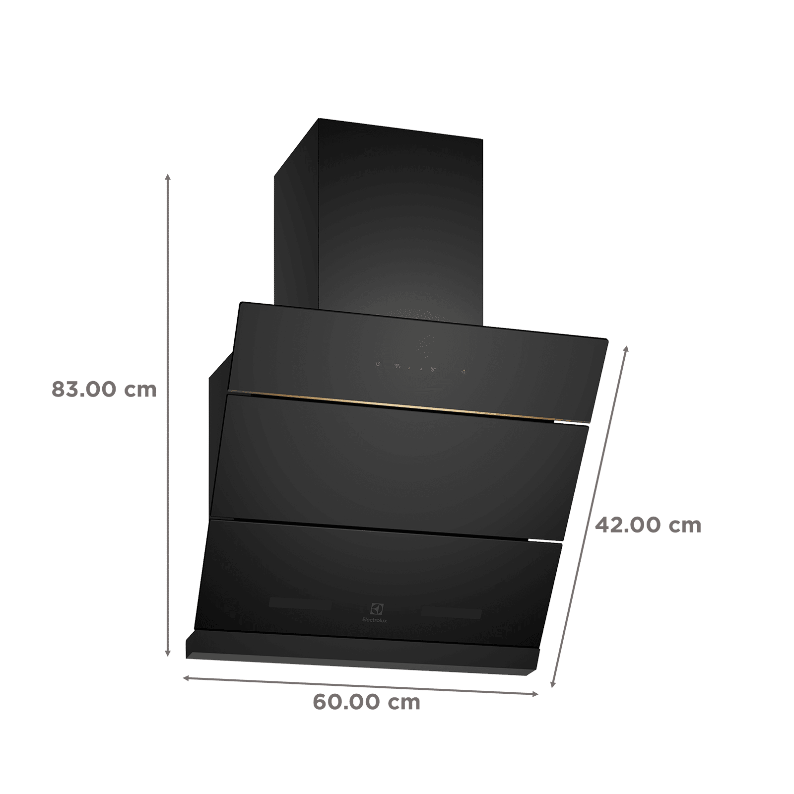 Electrolux UltimateTaste 500 60cm 1350m³/hr Ducted Auto Clean Wall Mounted Chimney with Centrifugal Motor (Black)_2