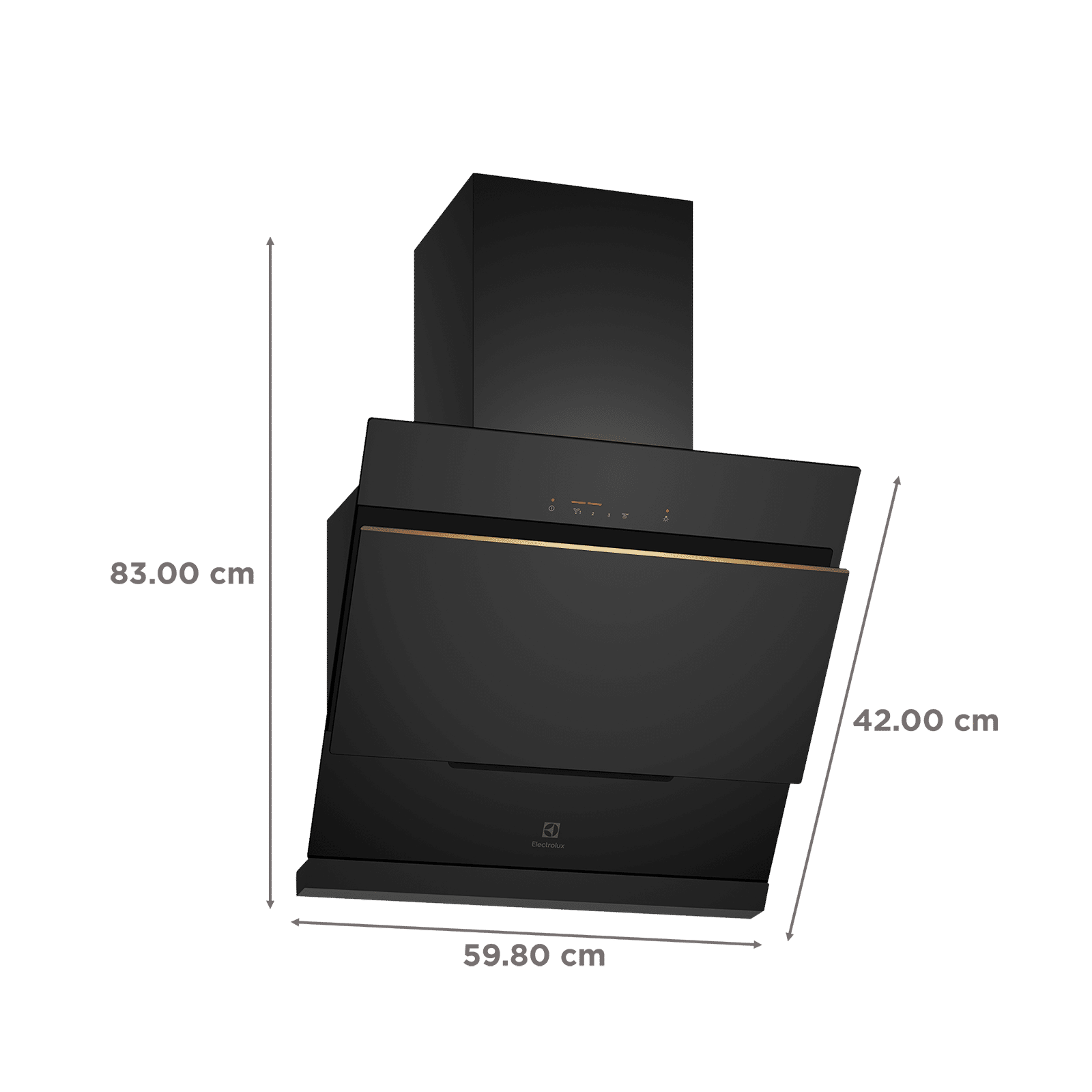 Electrolux UltimateTaste 500 60cm 1350m³/hr Ducted Auto Clean Wall Mounted Chimney with Centrifugal Motor (Black)_2