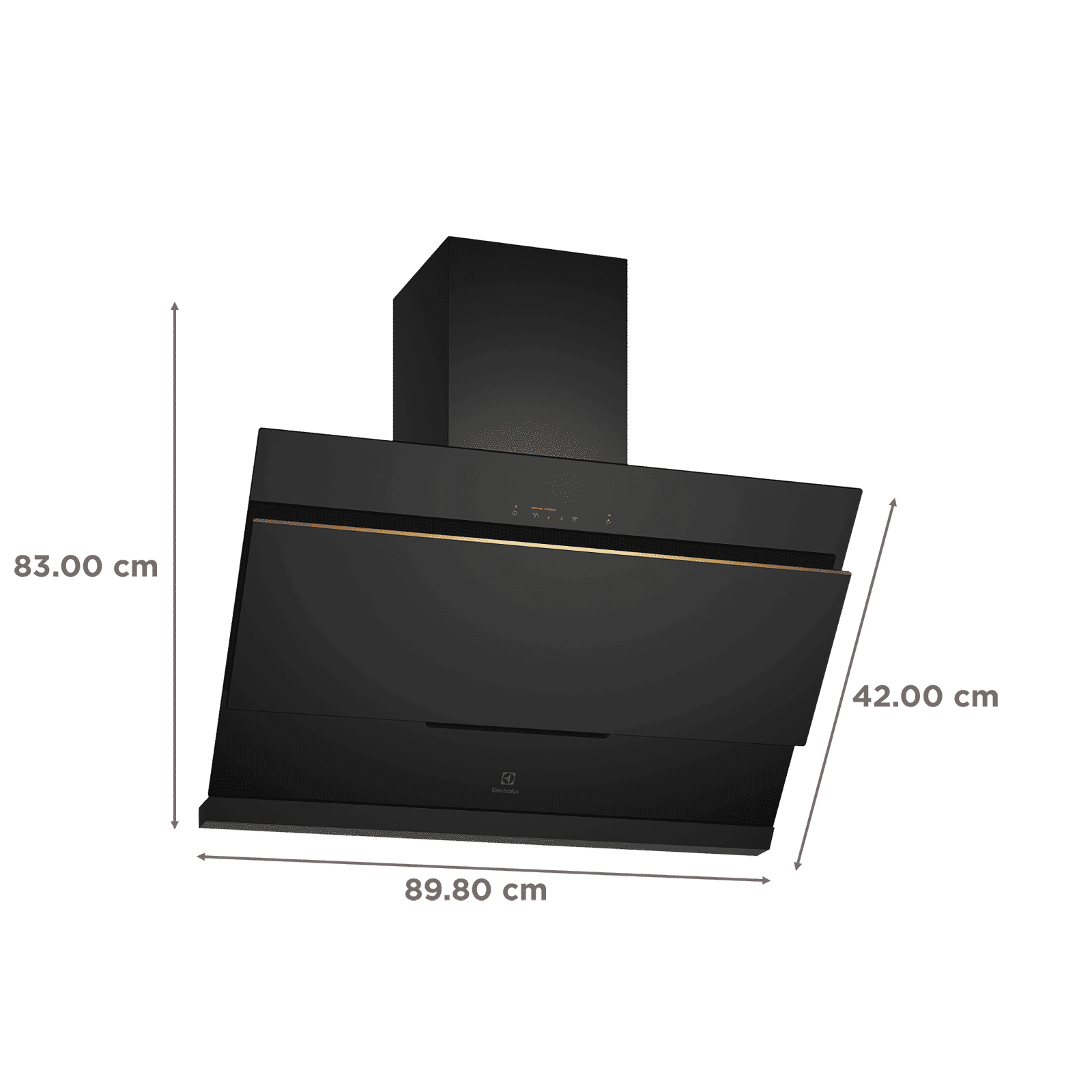 Electrolux UltimateTaste 500 90cm 1350m3/hr Ducted Auto Clean Wall Mounted Chimney with Centrifugal Motor (Black)_2