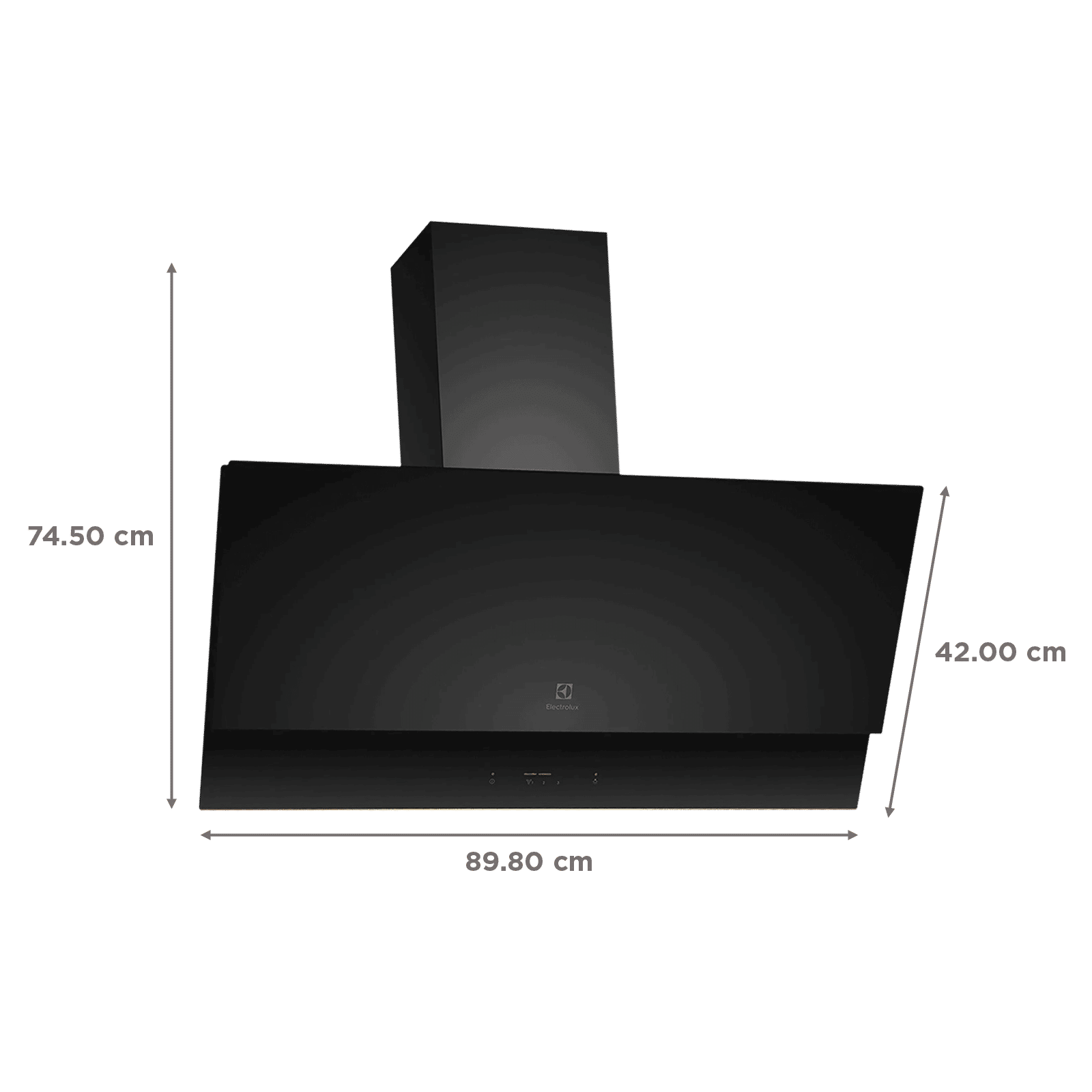 Electrolux UltimateTaste 500 90cm 1200m³/hr Ducted Wall Mounted Chimney with Touch Control Panel (Black)_2