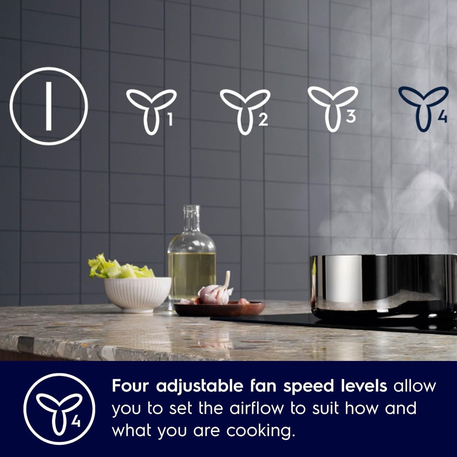 Electrolux UltimateTaste 500 90cm 1500m³/hr Ducted Wall Mounted Chimney with Power Boost Technology (Stainless Steel)_12