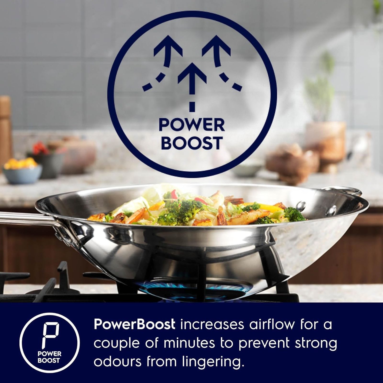 Electrolux UltimateTaste 500 90cm 1500m³/hr Ducted Wall Mounted Chimney with Power Boost Technology (Stainless Steel)_5