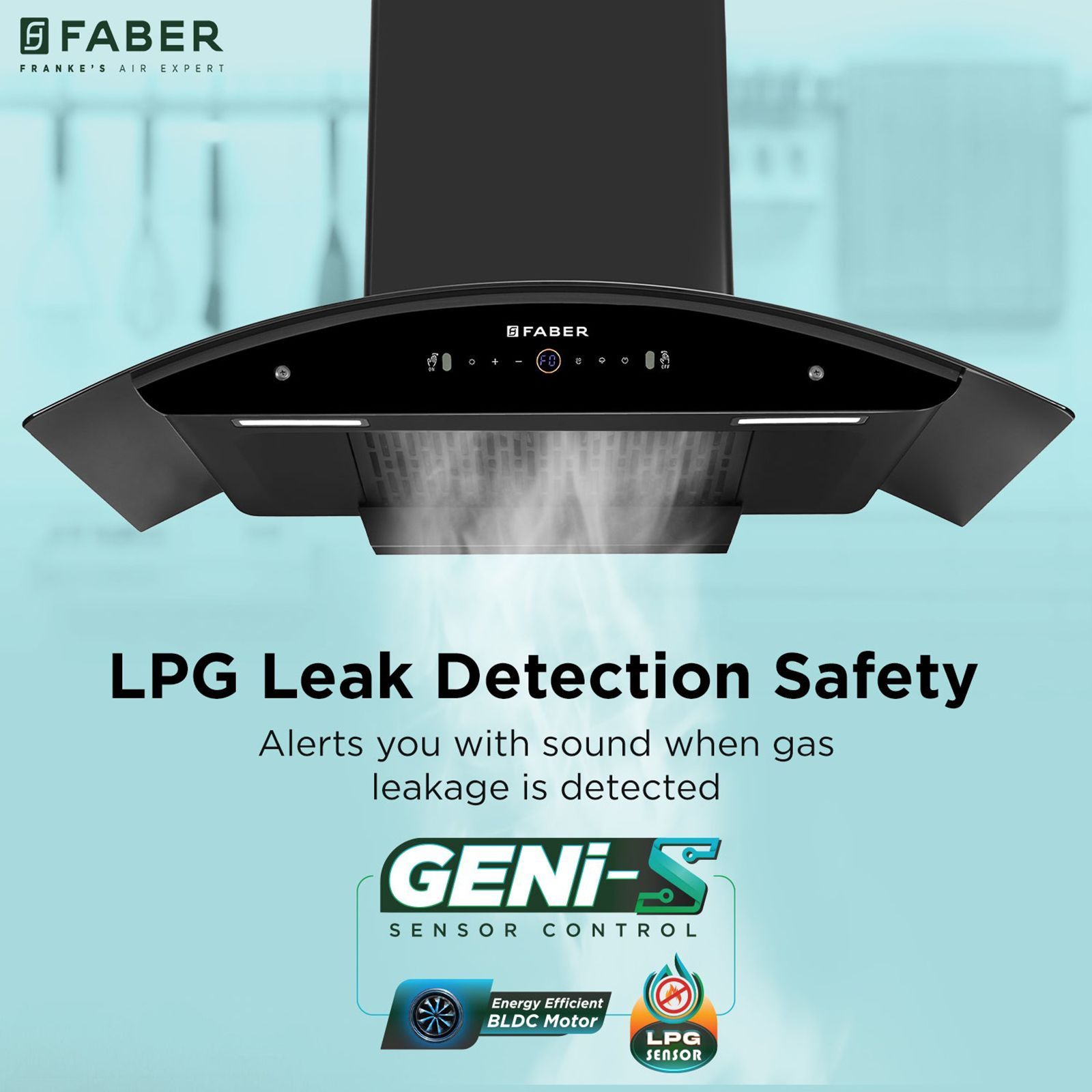 FABER ENIGMA BLDC HC SC BK 90 90cm 1500m³/hr Ductless Auto Clean Wall Mounted Chimney with Gesture and Remote Control (Black)_7