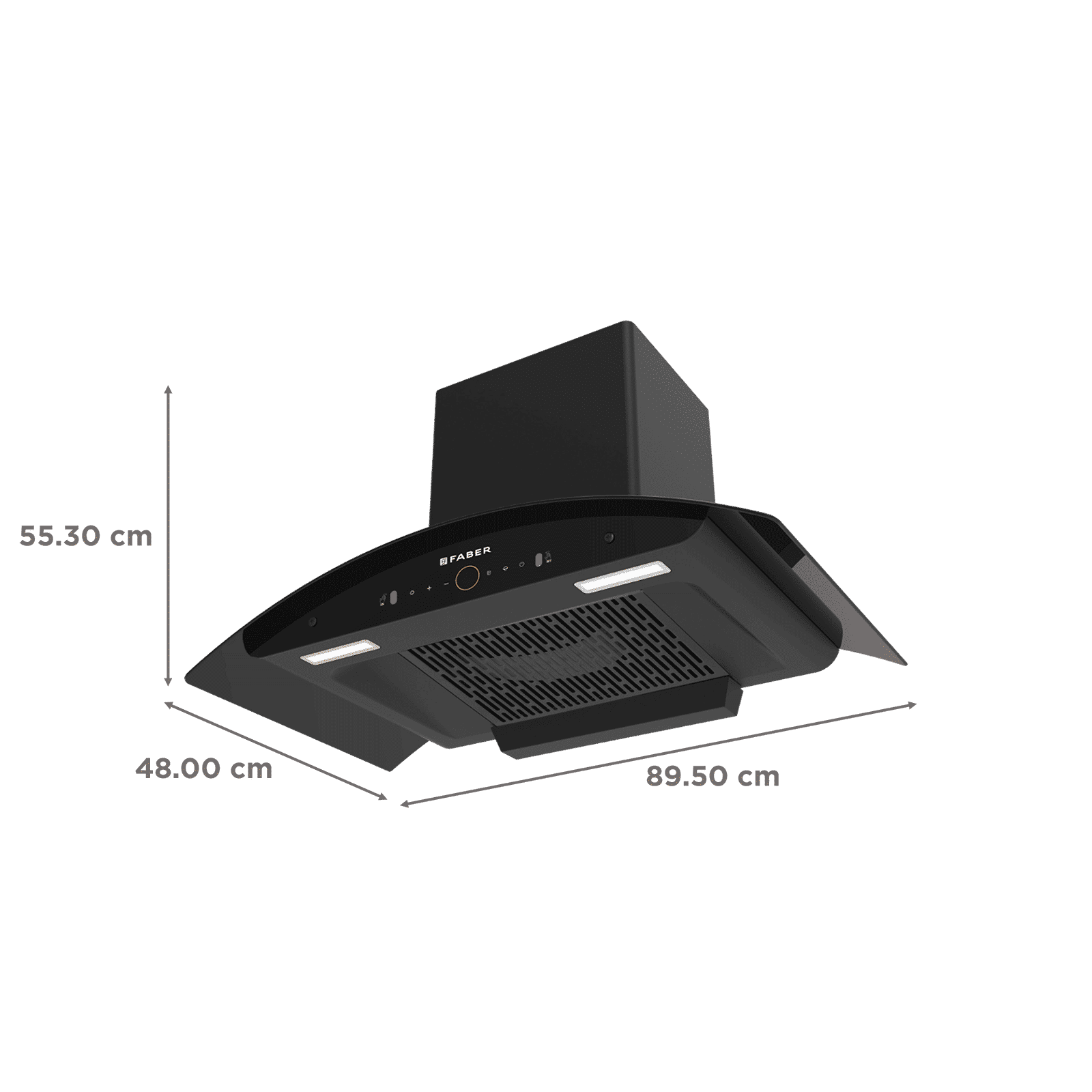 FABER ENIGMA BLDC HC SC BK 90 90cm 1500m³/hr Ductless Auto Clean Wall Mounted Chimney with Gesture and Remote Control (Black)_2