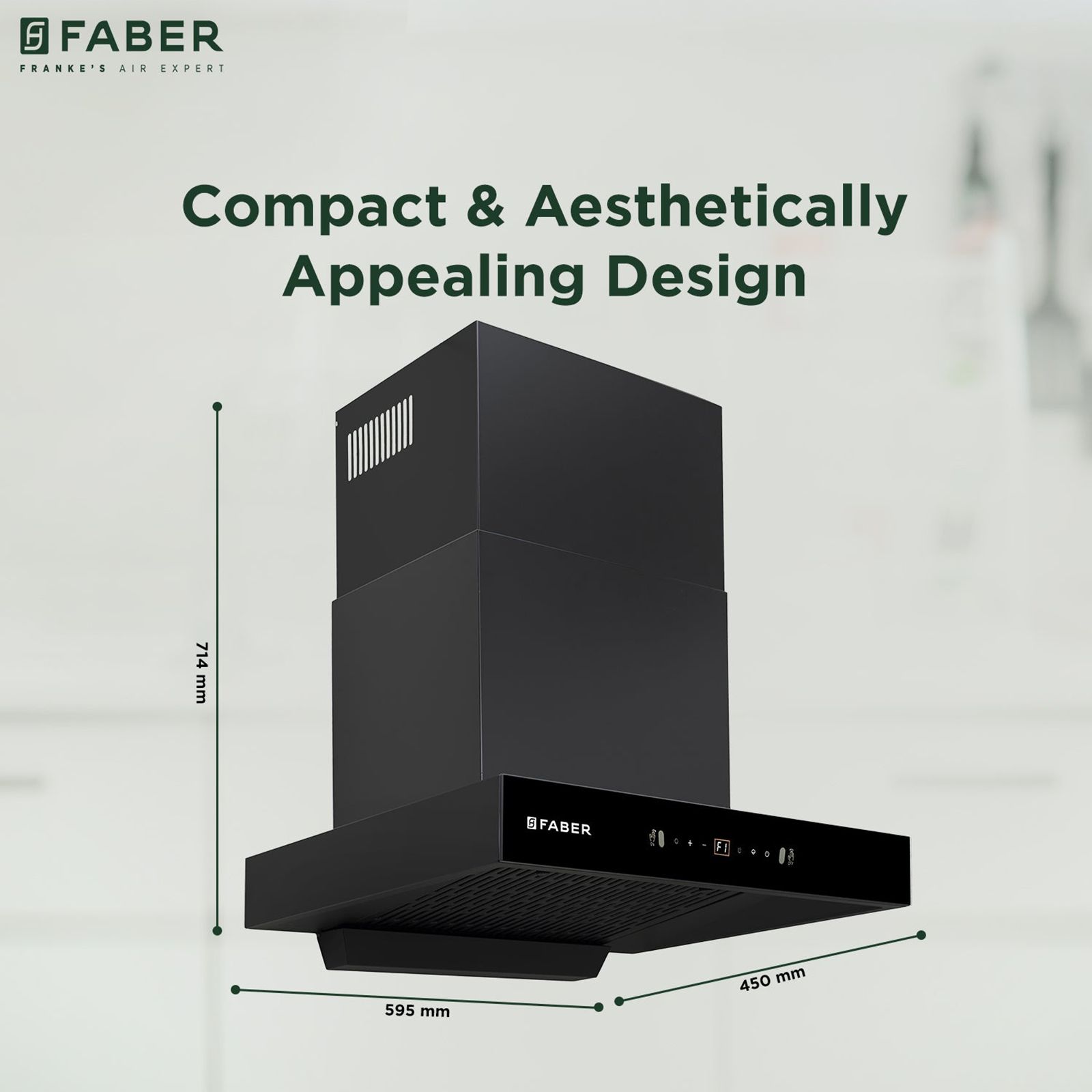 FABER SIGMA BLDC HC SC BK 60 60cm 1500m³/hr Ductless Auto Clean Wall Mounted Chimney with Gesture and Remote Control (Black)_12