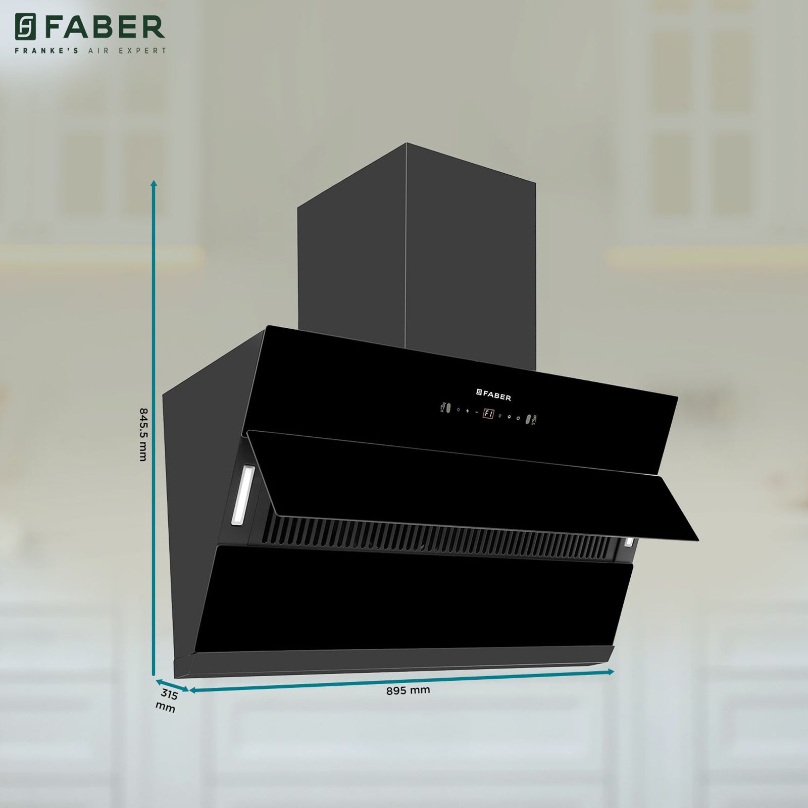 FABER AETHER BLDC HC SC BK 90 90cm 1500m³/hr Ductless Auto Clean Wall Mounted Chimney with Gesture and Remote Control (Black) FABER AETHER BLDC HC SC BK 90 90cm 1500m³/hr Ductless Auto Clean Wall Mounted Chimney with Gesture and Remote Control (Black)_12