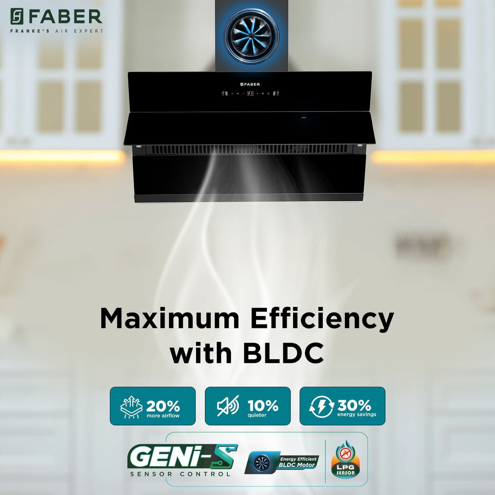 FABER AETHER BLDC HC SC BK 90 90cm 1500m³/hr Ductless Auto Clean Wall Mounted Chimney with Gesture and Remote Control (Black) FABER AETHER BLDC HC SC BK 90 90cm 1500m³/hr Ductless Auto Clean Wall Mounted Chimney with Gesture and Remote Control (Black)_8