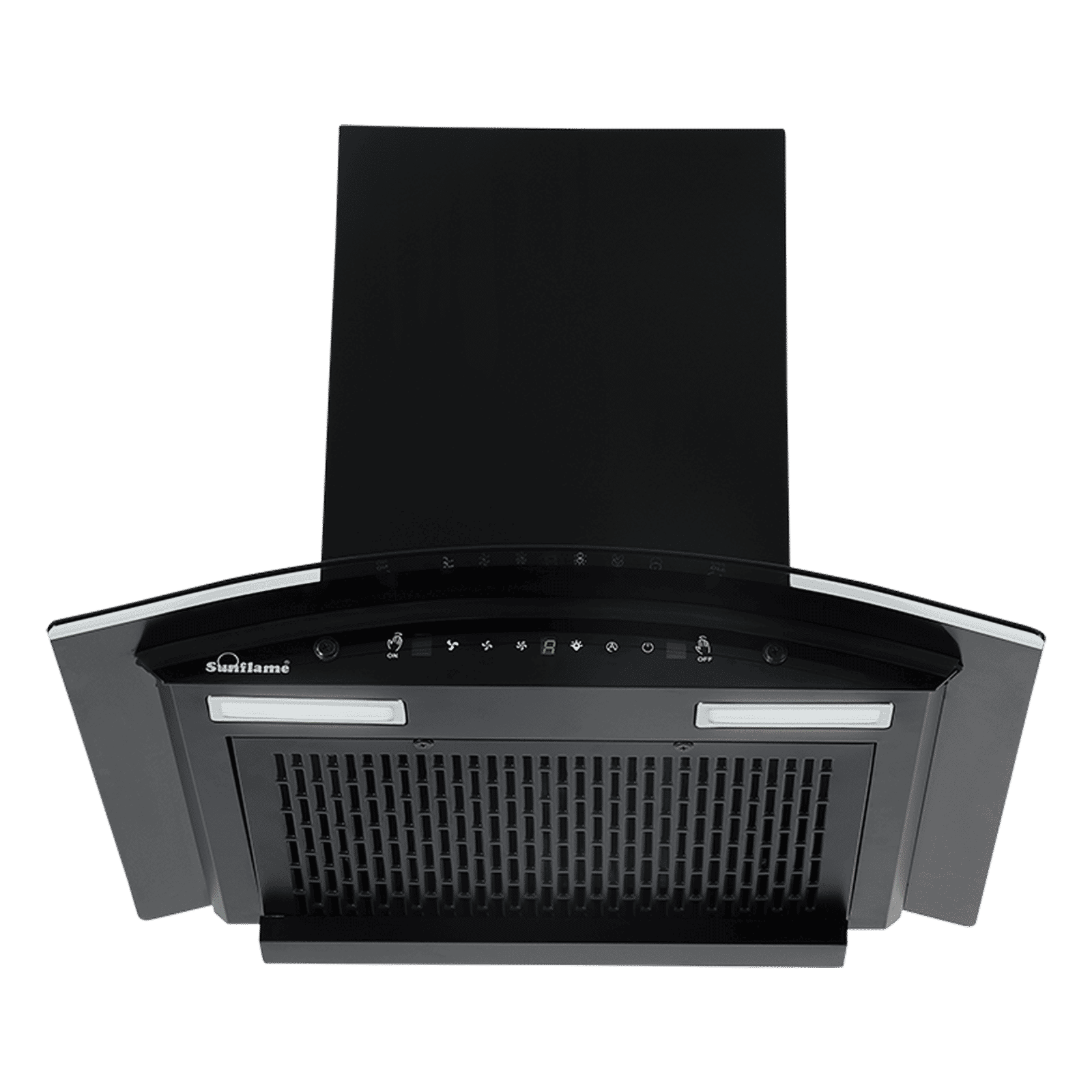 Sunflame Genial 60cm 1250m3/hr Ducted Auto Clean Wall Mounted Chimney with Motion Sensor Control (Black)_1