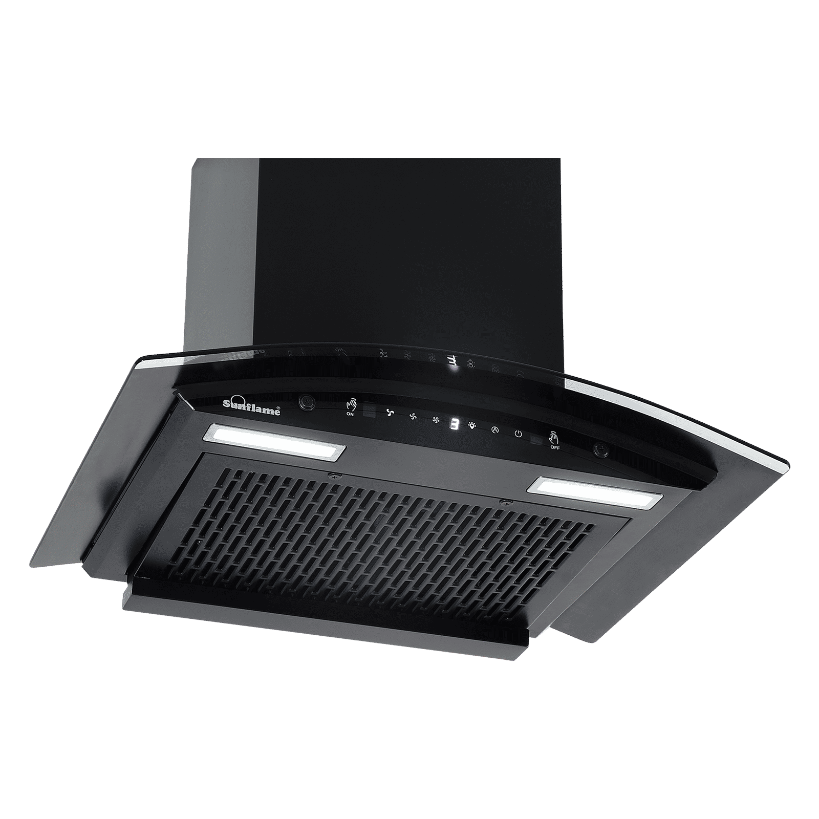 Sunflame Genial 60cm 1250m3/hr Ducted Auto Clean Wall Mounted Chimney with Motion Sensor Control (Black)_7