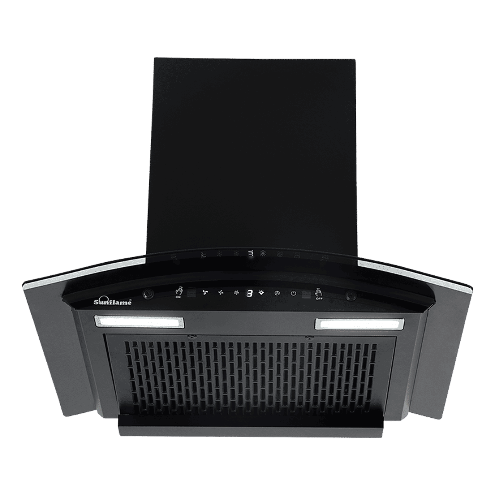 Sunflame Genial 60cm 1250m3/hr Ducted Auto Clean Wall Mounted Chimney with Motion Sensor Control (Black)_4