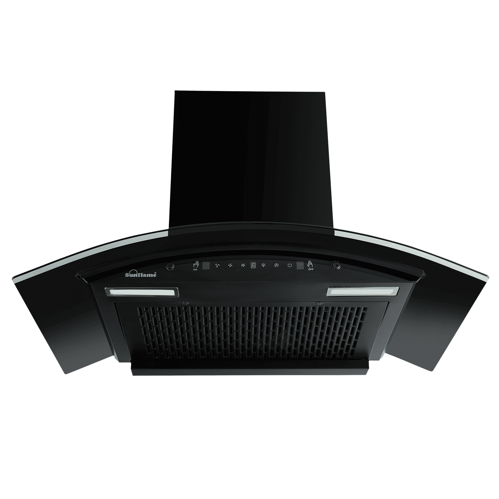 Sunflame Genial 75cm 1300m3/hr Ducted Auto Clean Wall Mounted Chimney with Motion Sensor Control (Black)_1