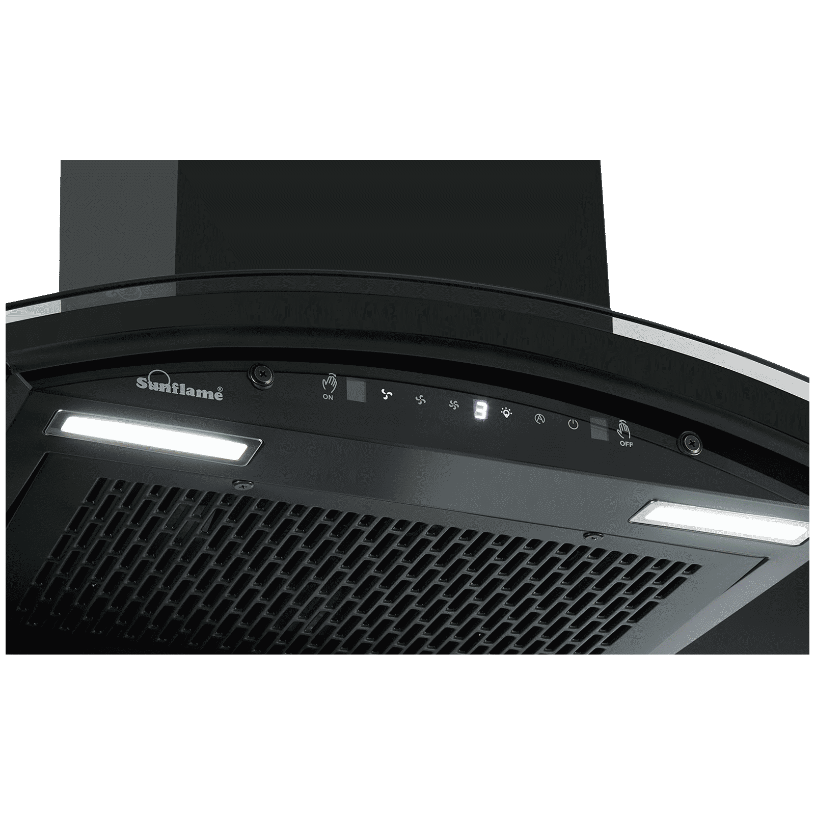 Sunflame Genial 75cm 1300m3/hr Ducted Auto Clean Wall Mounted Chimney with Motion Sensor Control (Black)_6
