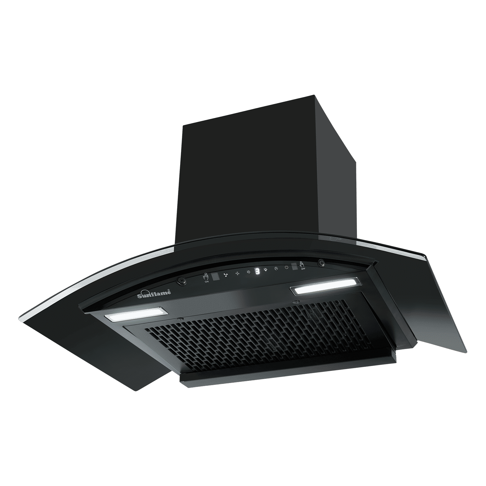 Sunflame Genial 75cm 1300m3/hr Ducted Auto Clean Wall Mounted Chimney with Motion Sensor Control (Black)_4
