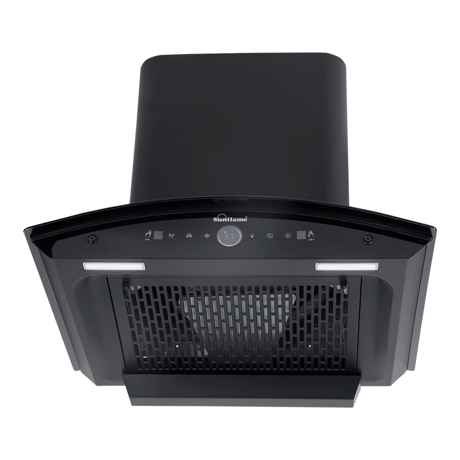 Sunflame CH SERENO 60cm 1400m³/hr Ductless Auto Clean Wall Mounted Chimney with Feather Touch Controls (Black)_1