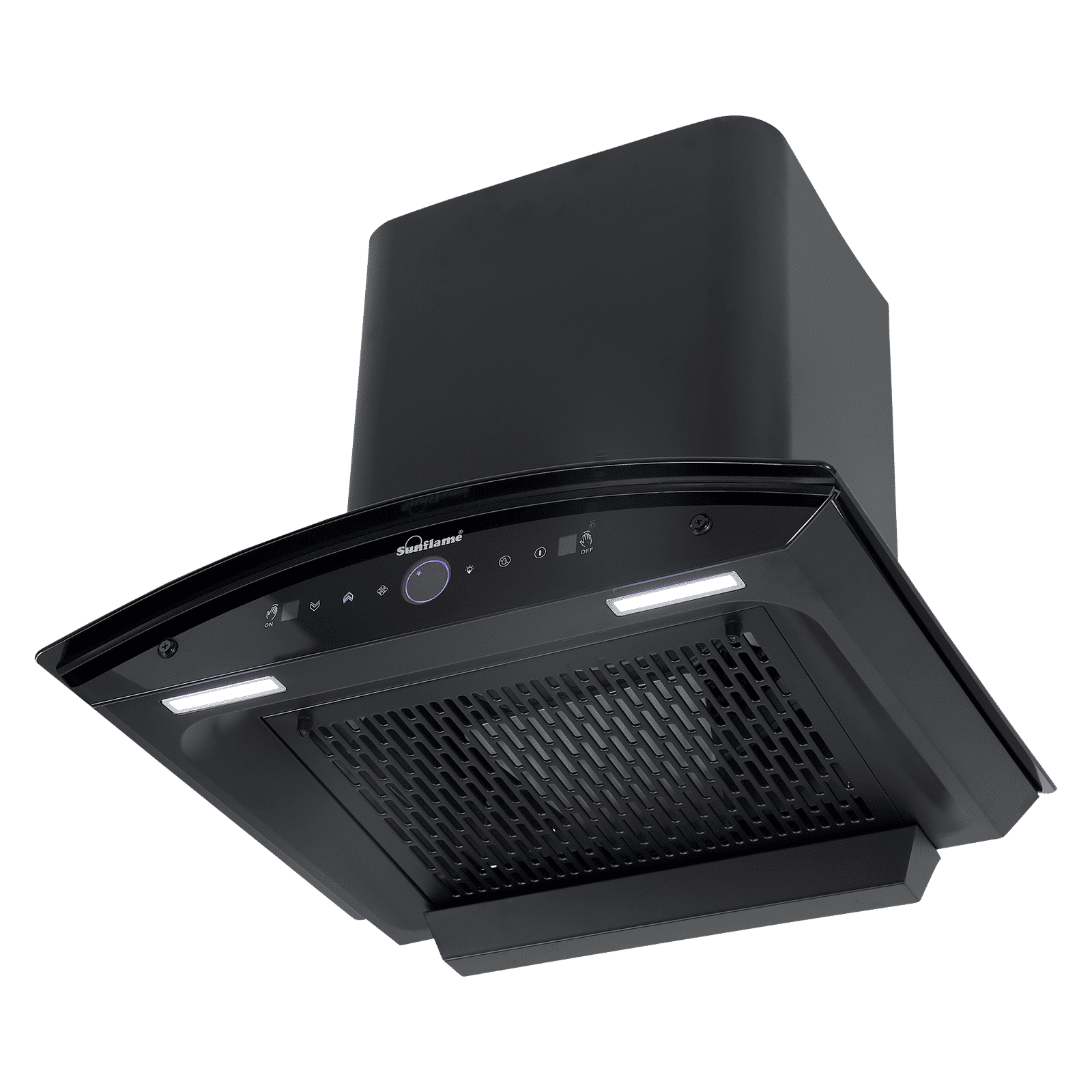 Sunflame CH SERENO 60cm 1400m³/hr Ductless Auto Clean Wall Mounted Chimney with Feather Touch Controls (Black)_4