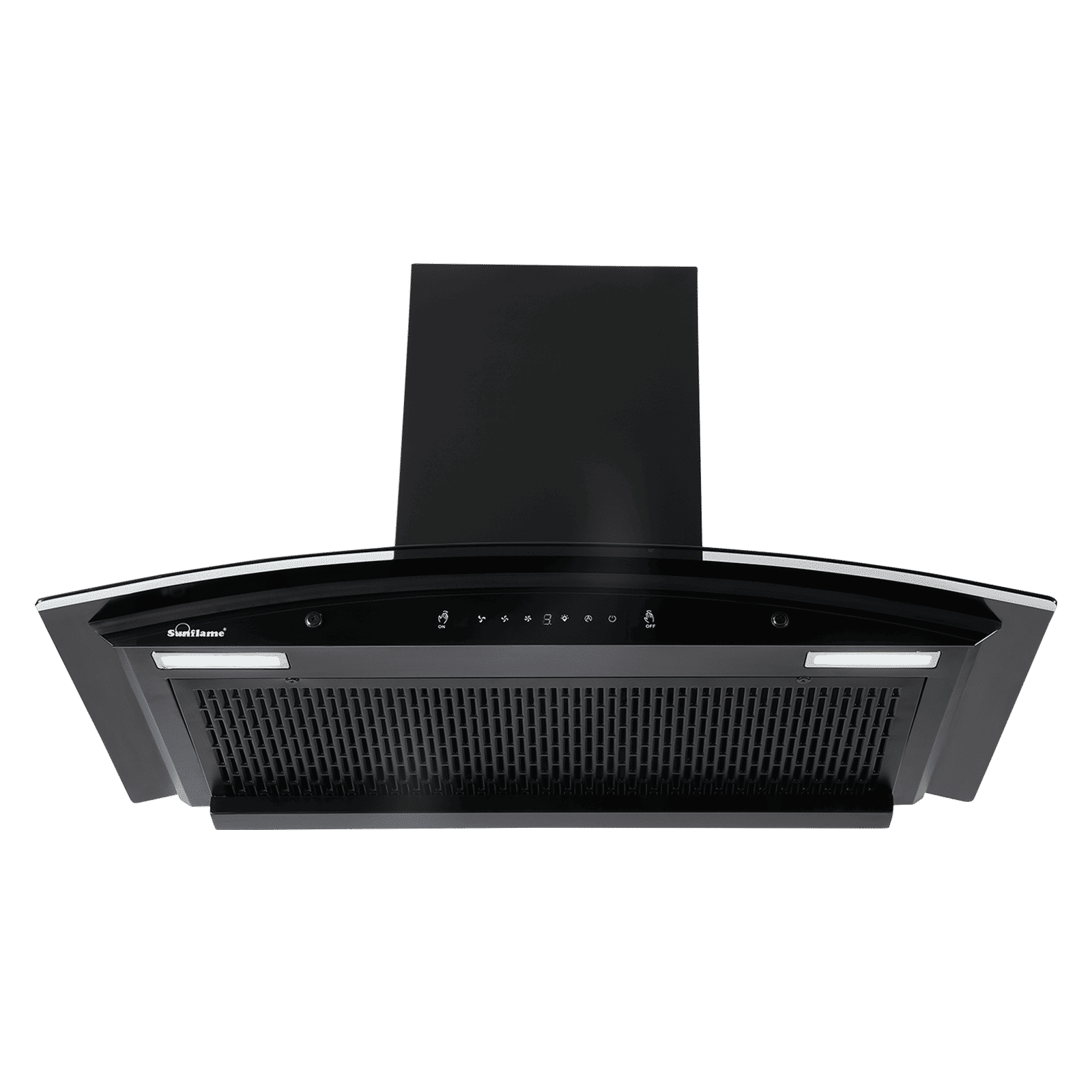 Sunflame Genial 90cm 1350m3/hr Ducted Auto Clean Wall Mounted Chimney with Motion Sensor Control (Black)_1