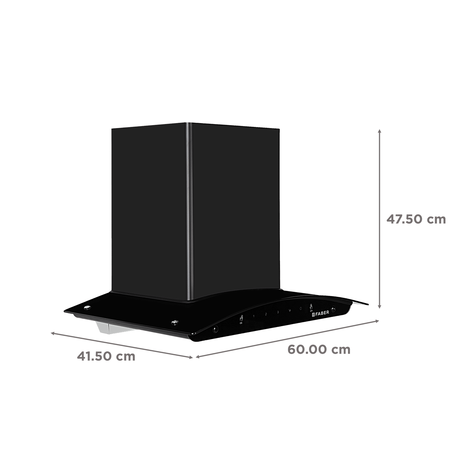 FABER FLORENCE IN FL SC HC BK 60cm 1200m3/hr Ductless Auto Clean Wall Mounted Chimney with Motion Sensor Control (Black)_2