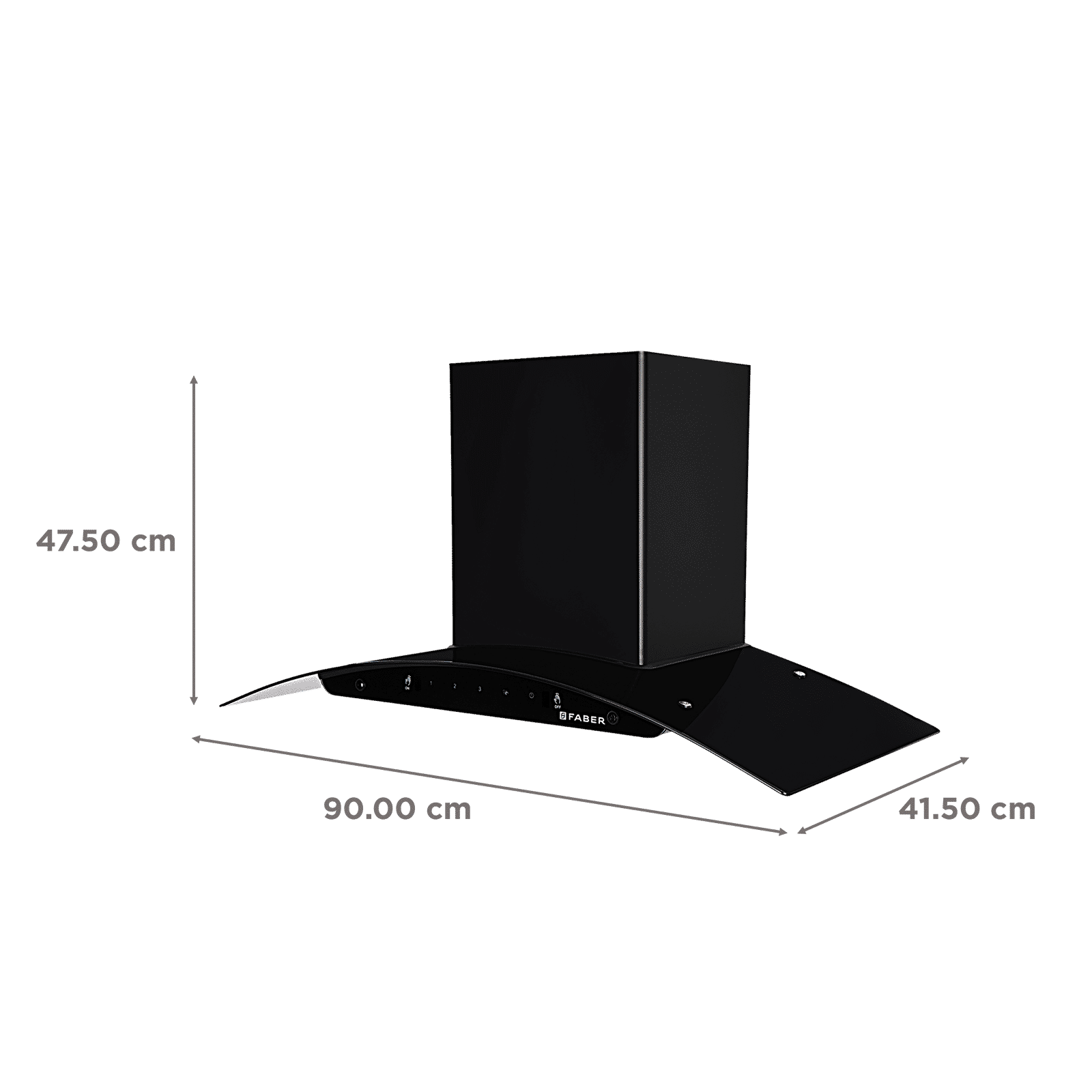 FABER FLORENCE IN FL SC HC BK 90cm 1200m3/hr Ductless Auto Clean Wall Mounted Chimney with Gesture Control (Black)_2