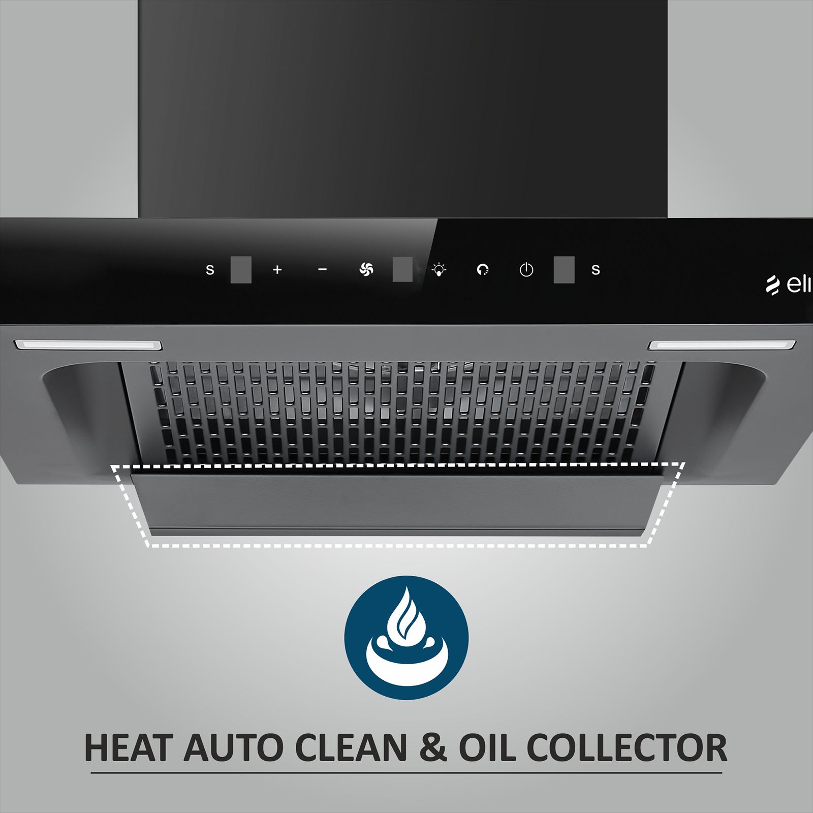 elica SPT FL 600 BLDC HAC LTW MS NERO 60cm 1500m3/hr Ducted Auto Clean Wall Mounted Chimney with Motion Sensor Control (Black)_3