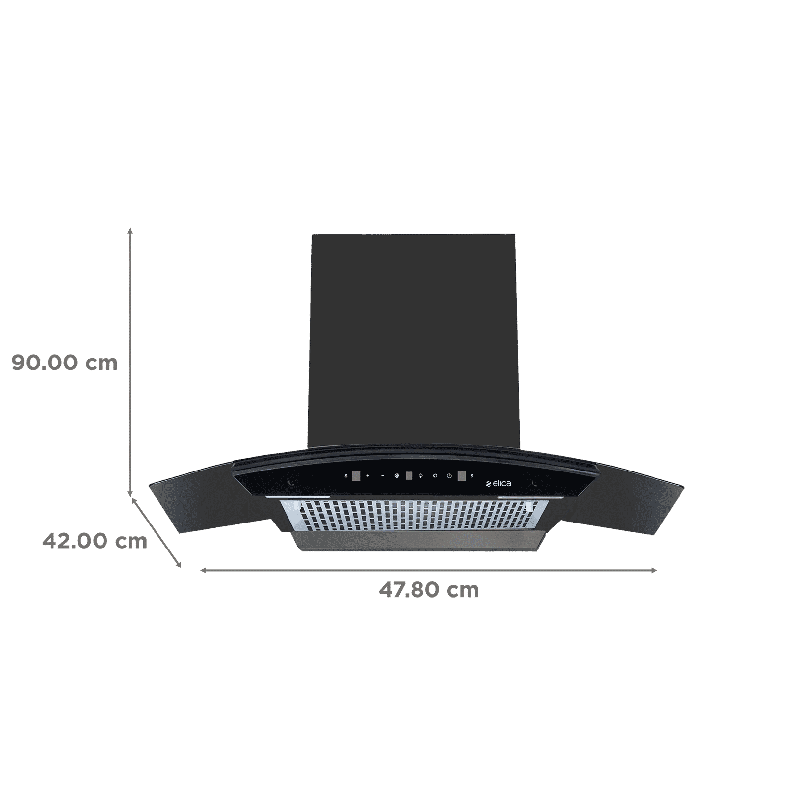 elica WDFL 900 BLDC HAC LTW MS NERO 90cm 1500m3/hr Ducted Auto Clean Wall Mounted Chimney with Motion Sensor Control (Black)_2
