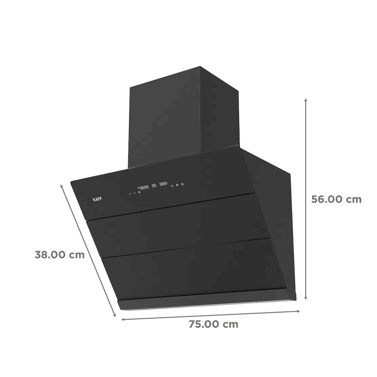 KAFF ALBURY SUPER 75cm 1480m3/hr Ductless Auto Clean Wall Mounted Chimney with Motion Sensor Control (Black)_2