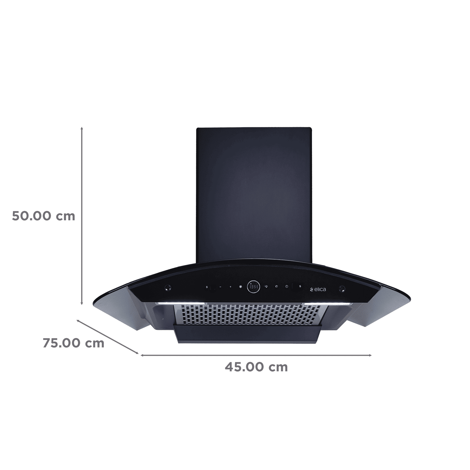 elica PRO PLUS FL BLDC 75cm 1600m3/hr Ducted Auto Clean Wall Mounted Chimney with Motion Sensor Control (Black)_2