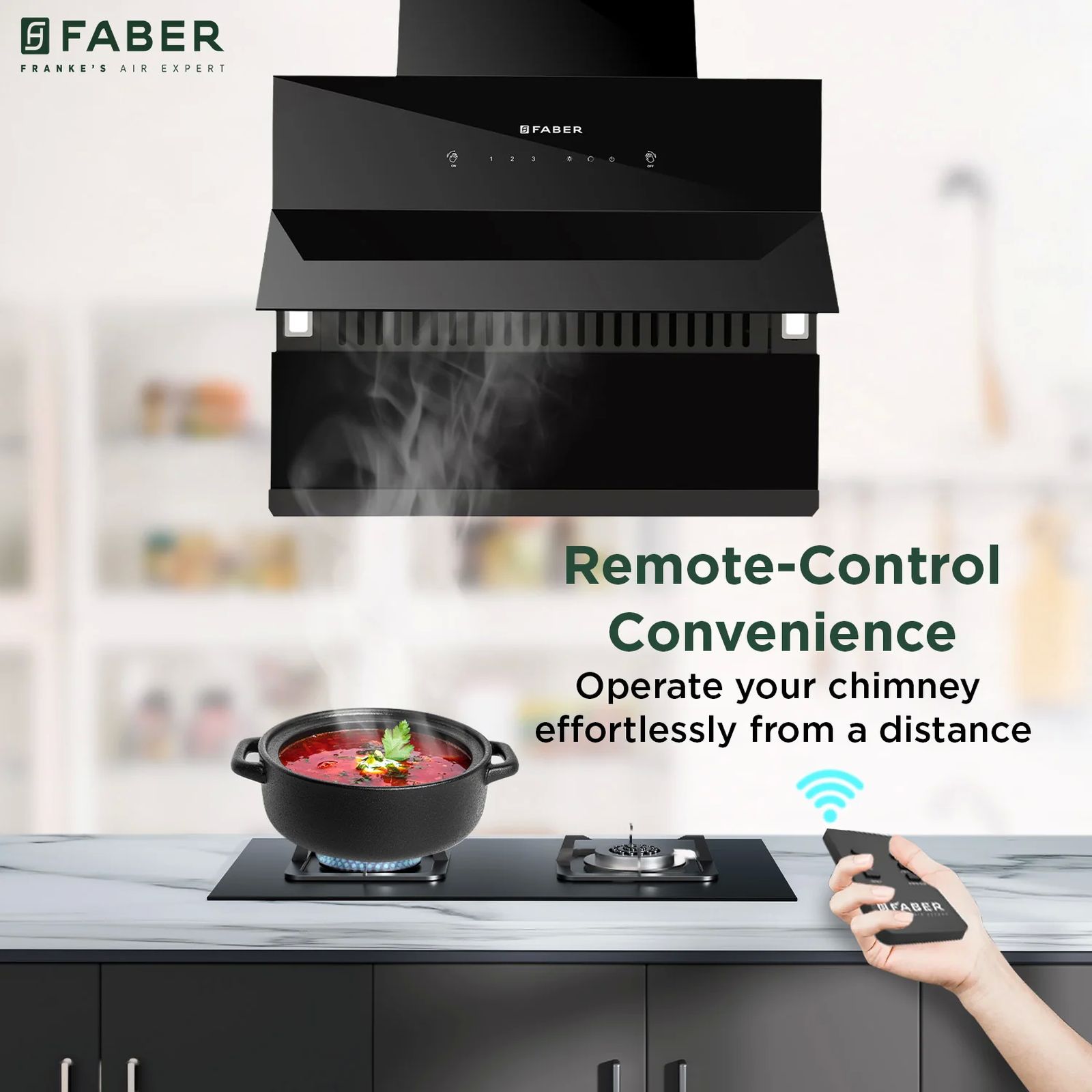 FABER HOOD ZENITH FL HC SC BK IN 60cm 1400m3/hr Ductless Auto Clean Wall Mounted Chimney with Odor Sensor (Black)_10